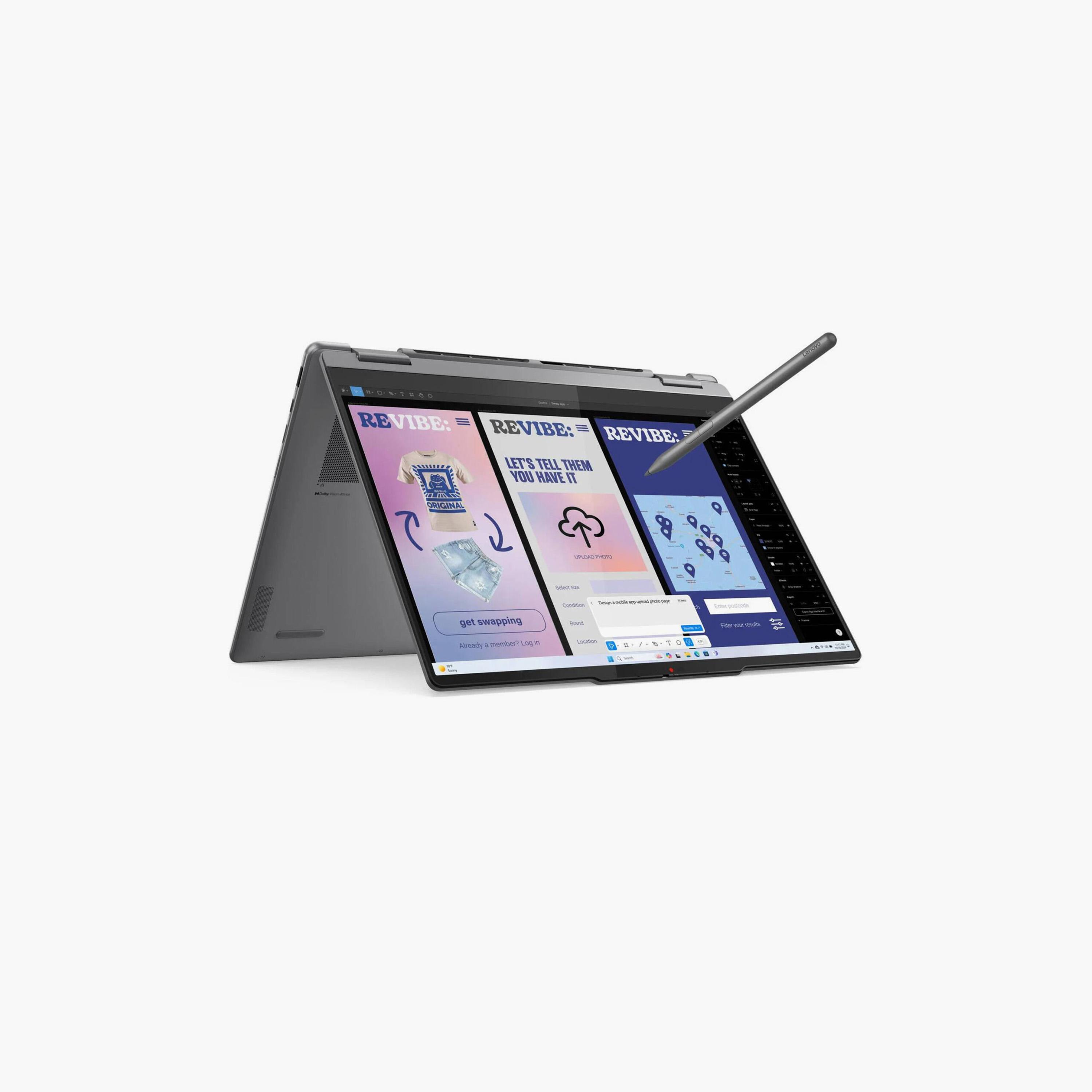 لابتوب لينوفو يوغا 7 (2 في 1) معالج الترا 7 رام 16 جيجابايت هارد 512 جيجابايت لون رمادي-electronics-laptops-image-4