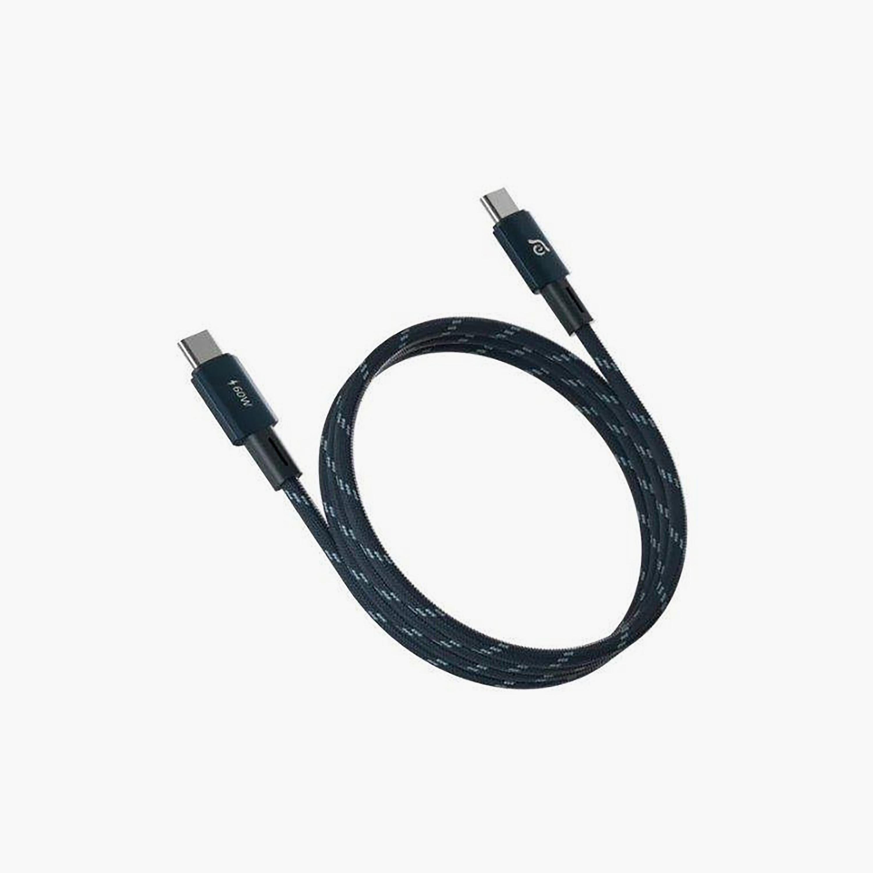 Adam Elements Casa MF100 USB-C To USB-C 60W Magnetic Flat Charging Cable 1M - Blue | ACBADMF100BL-electronics-accessories-mobileaccesories-image-1
