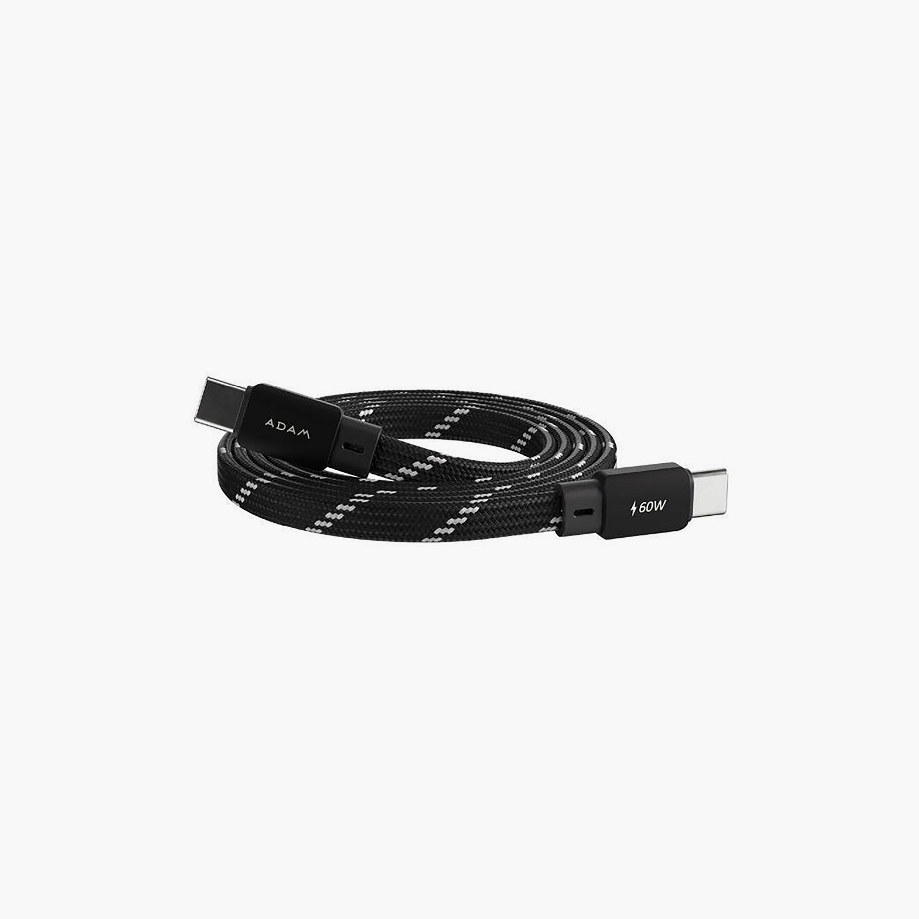 Adam Elements Casa MF200 USB-C To USB-C 60W Magnetic Flat Charging Cable 2M - Black | ACBADMF200BK-electronics-accessories-mobileaccesories-image-2