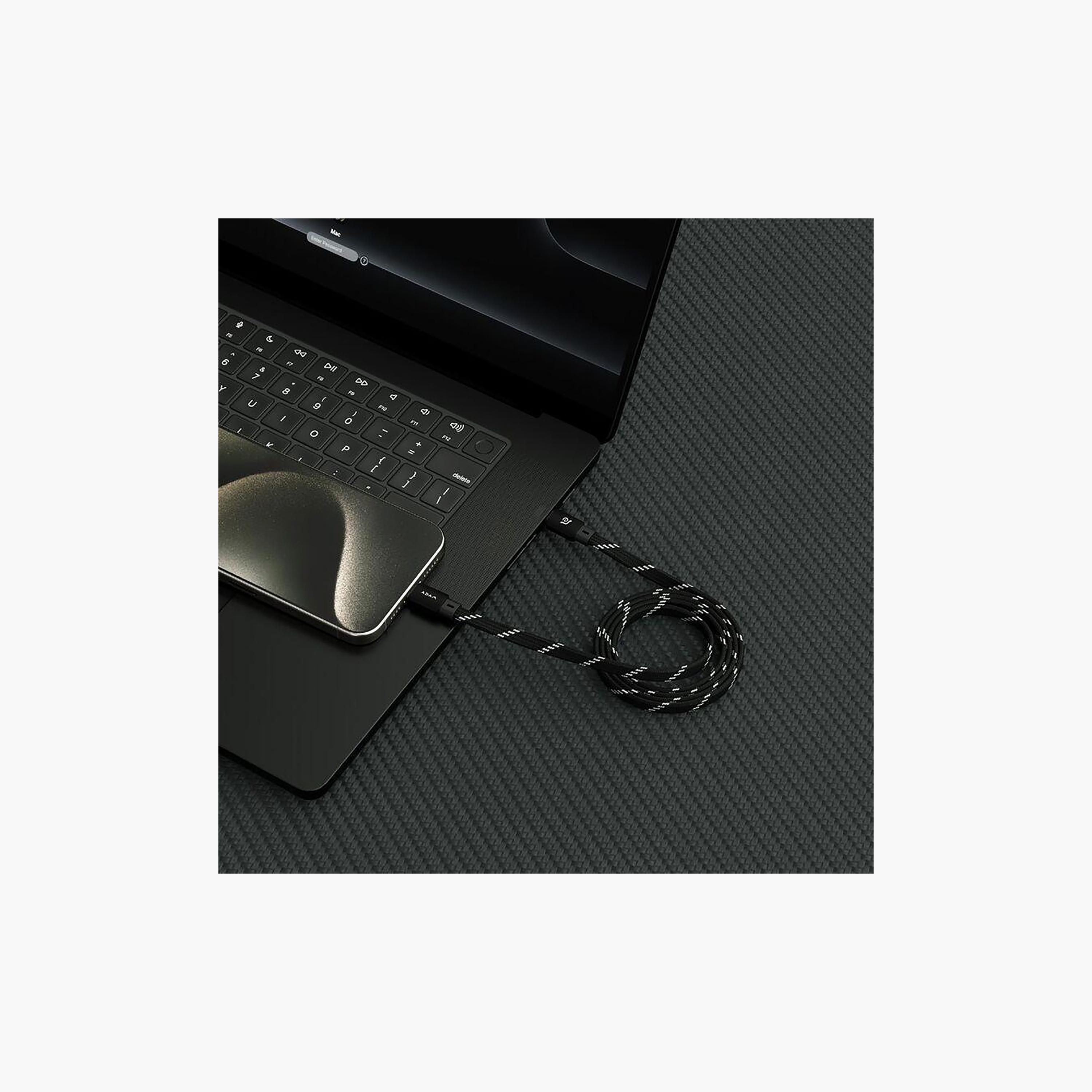 Adam Elements Casa MF200 USB-C To USB-C 60W Magnetic Flat Charging Cable 2M - Black | ACBADMF200BK-electronics-accessories-mobileaccesories-image-4
