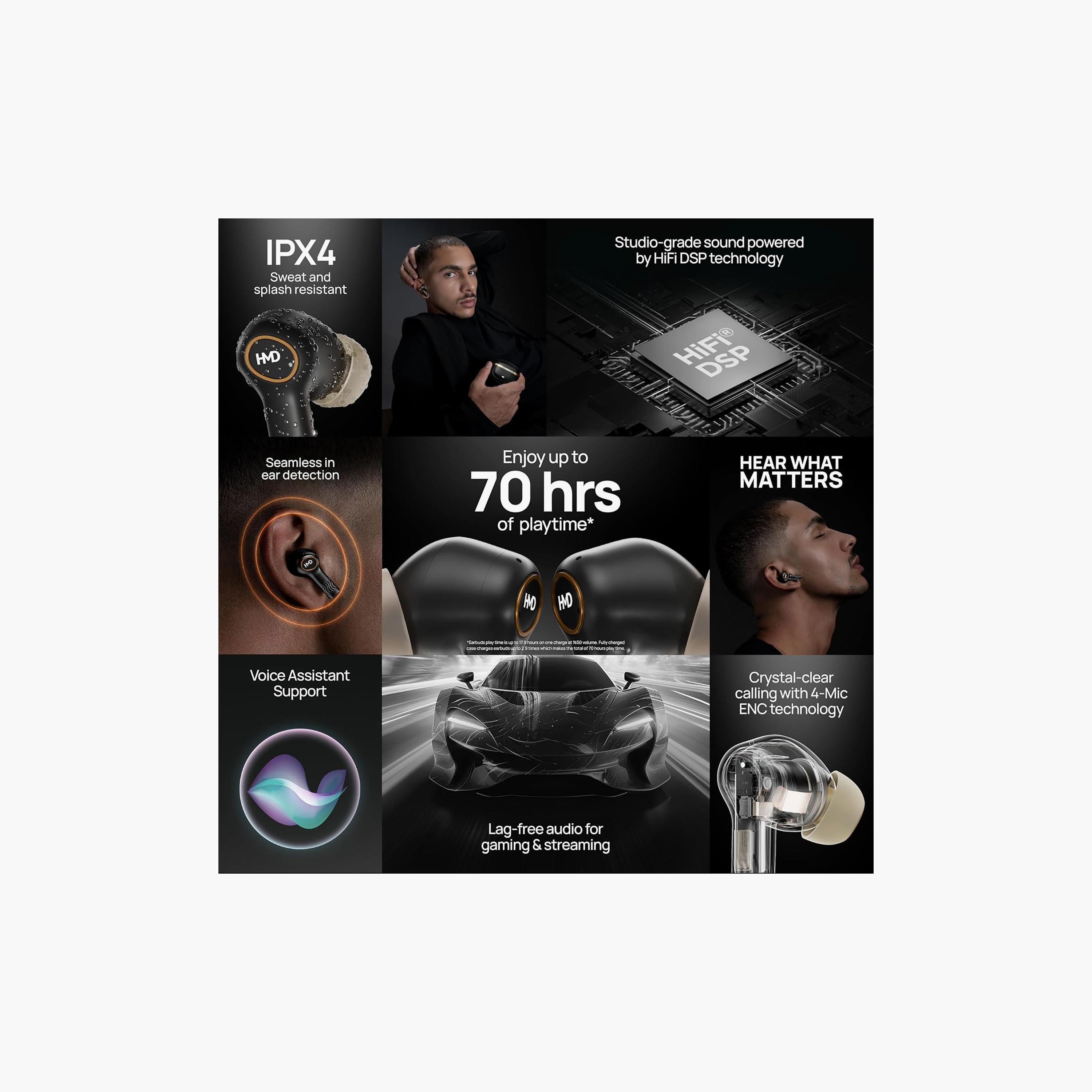 سماعات إتش إم دي داب X50 لاسلكية بالكامل مع ميزة عزل ضوضاء المكالمات ENC-electronics-headphonesandearphones-image-10