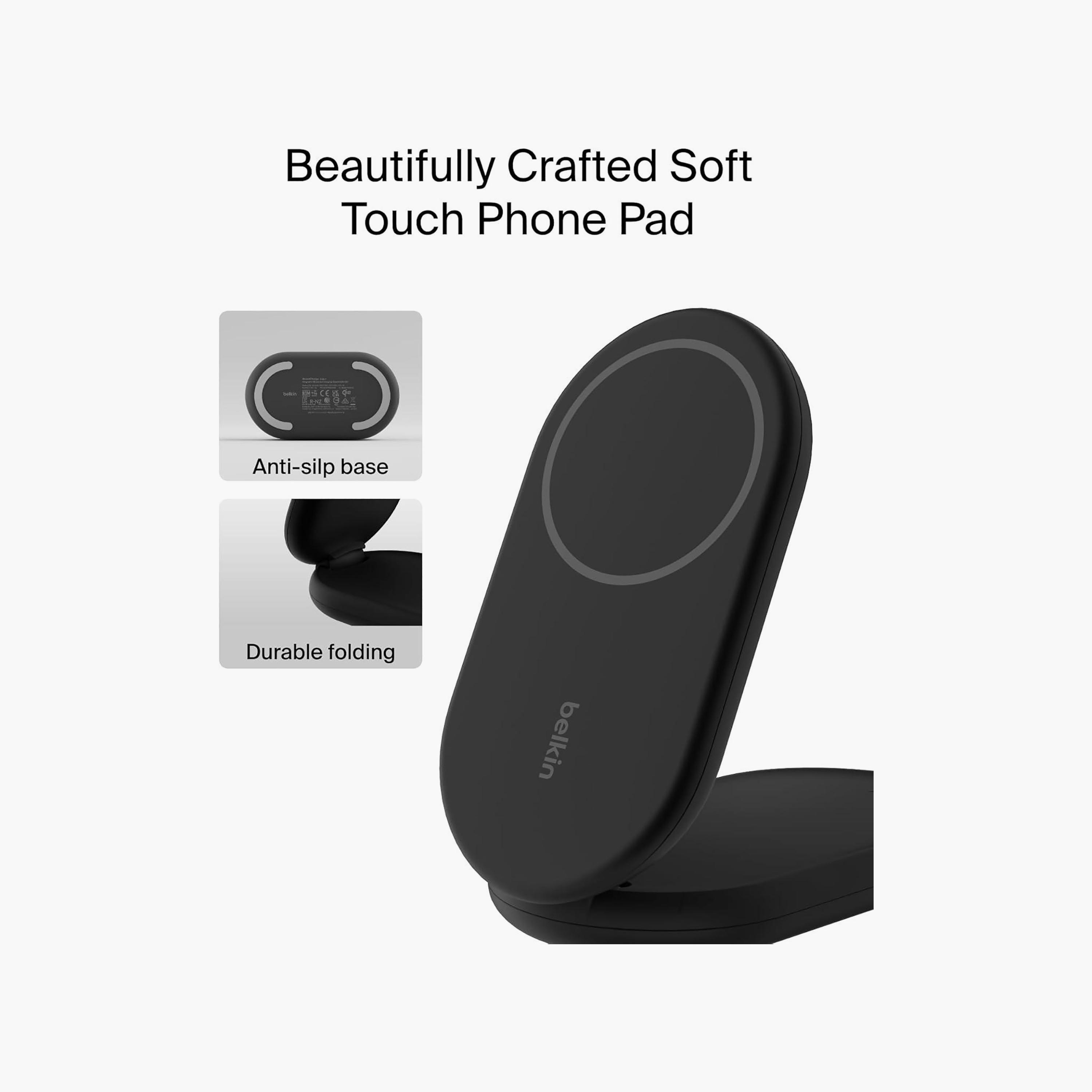 Belkin Wireless Charger 15W Boostcharge 2In1 Magnetic Foldable Charger Qi2 Black | BKN-WIZ028MYBK-electronics-accessories-mobileaccesories-image-4