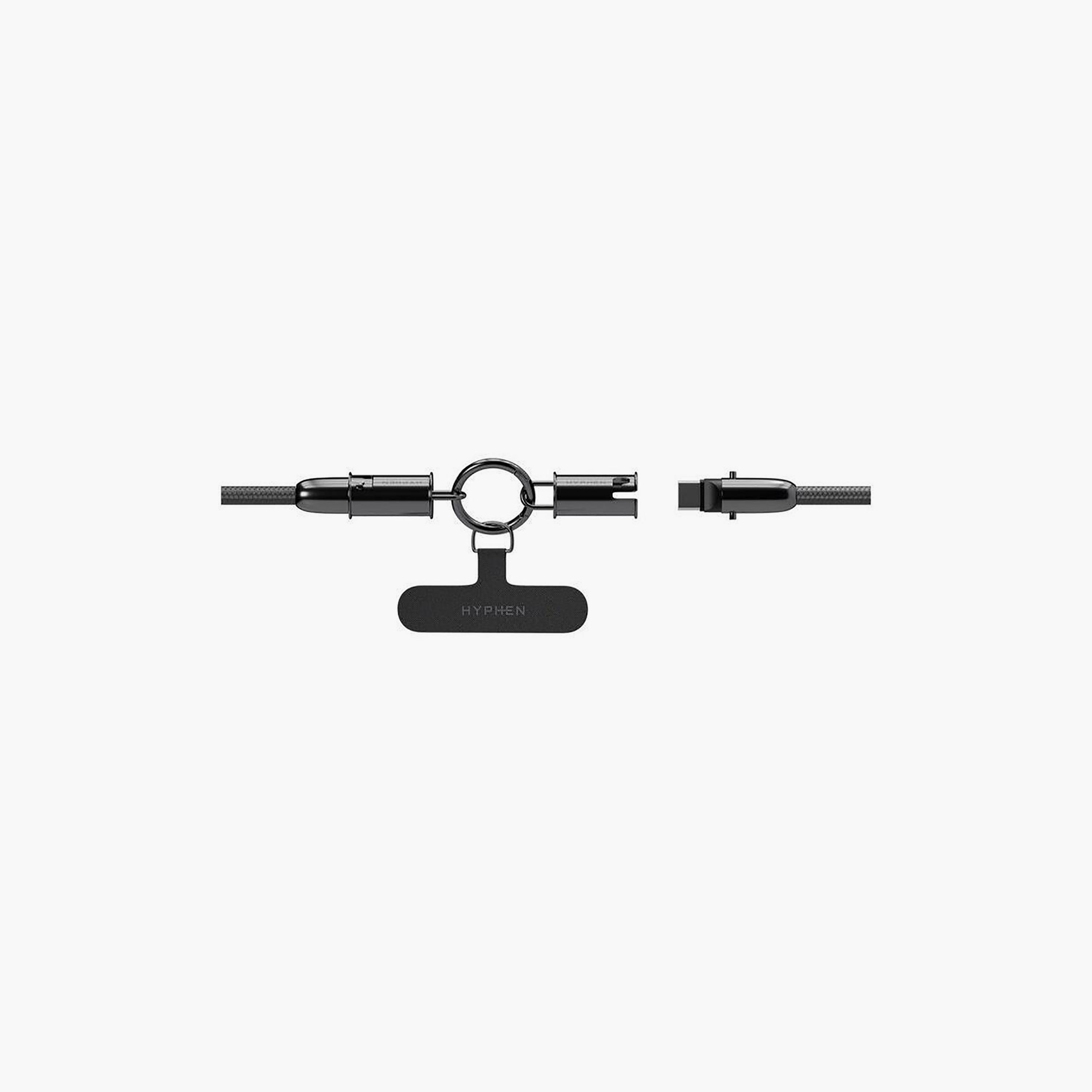 Hyphen Lanyard Type C To Type C Cable 100W Black 30cm | HCB-LC03BK4749-electronics-accessories-mobileaccesories-image-2