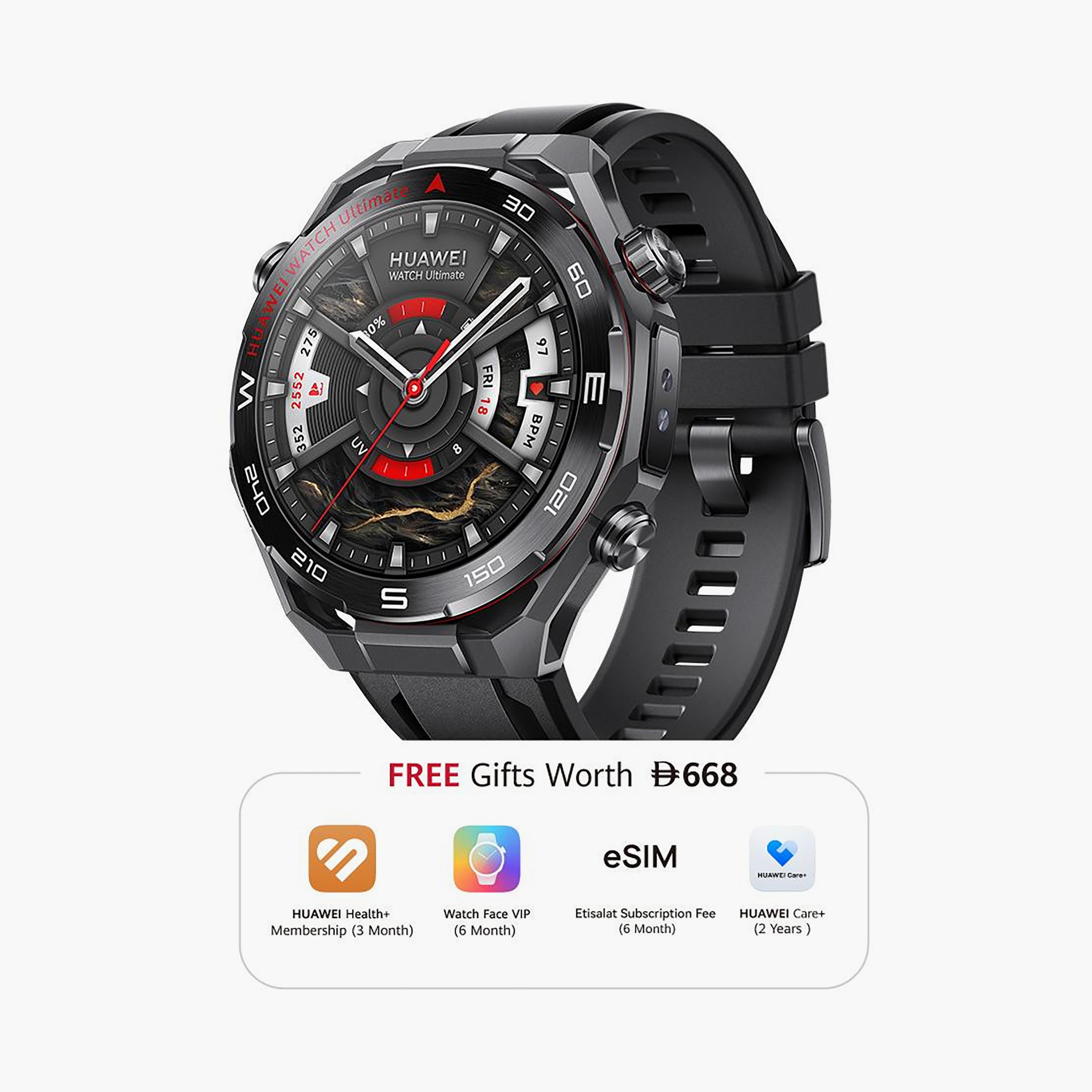 ساعة هواوي واتش التيميت 2 مع سوار فلورولاستومر اسود | HUW-WATCH-ULTIMATE2-BLK-men-watchesandjewellery-watches-image-7
