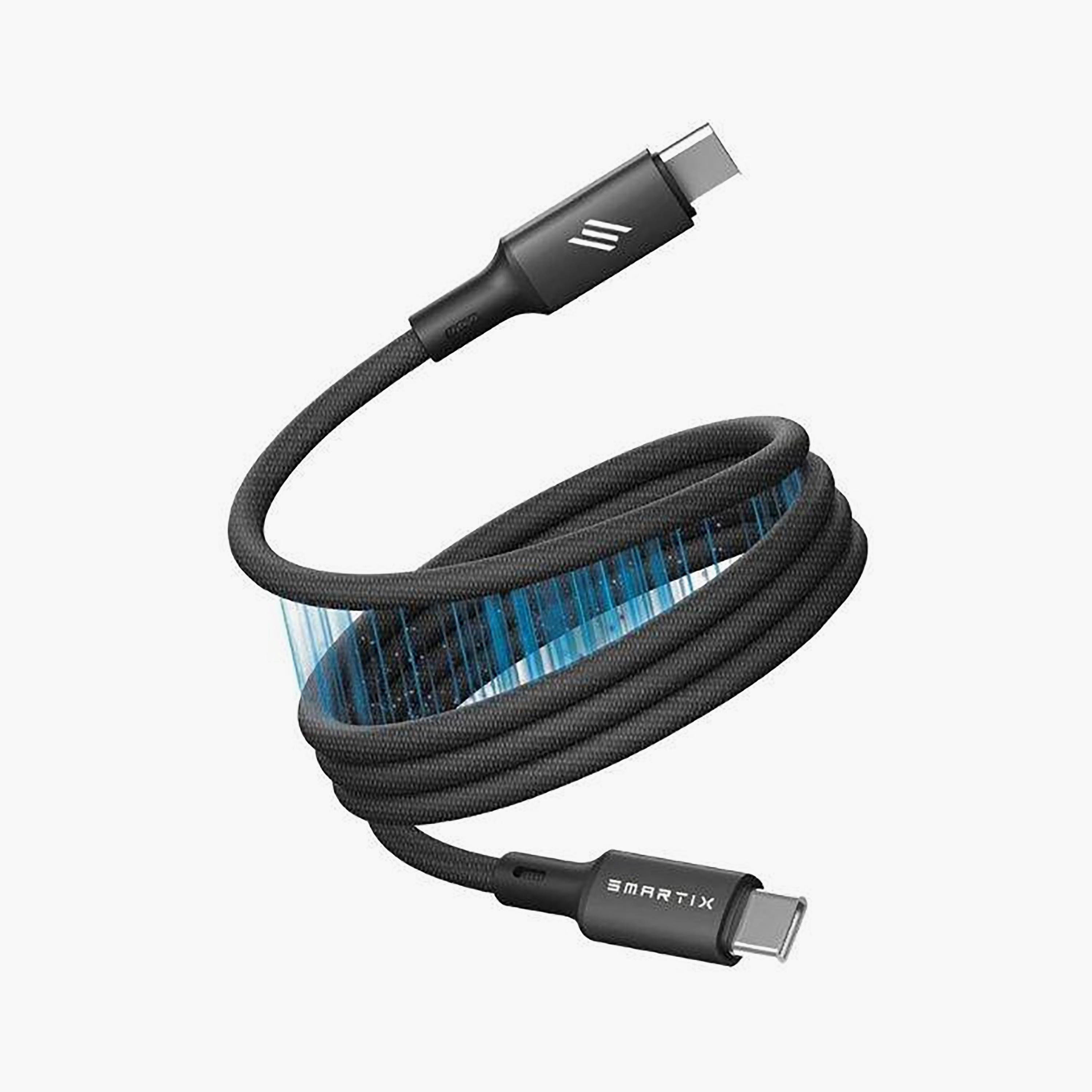 كابل سمارتيكس بريميوم مغناطيسي من يو اس بي سي الى يو اس بي سي بقدرة 100 واط لون اسود | IGC01B-electronics-accessories-mobileaccesories-image-1