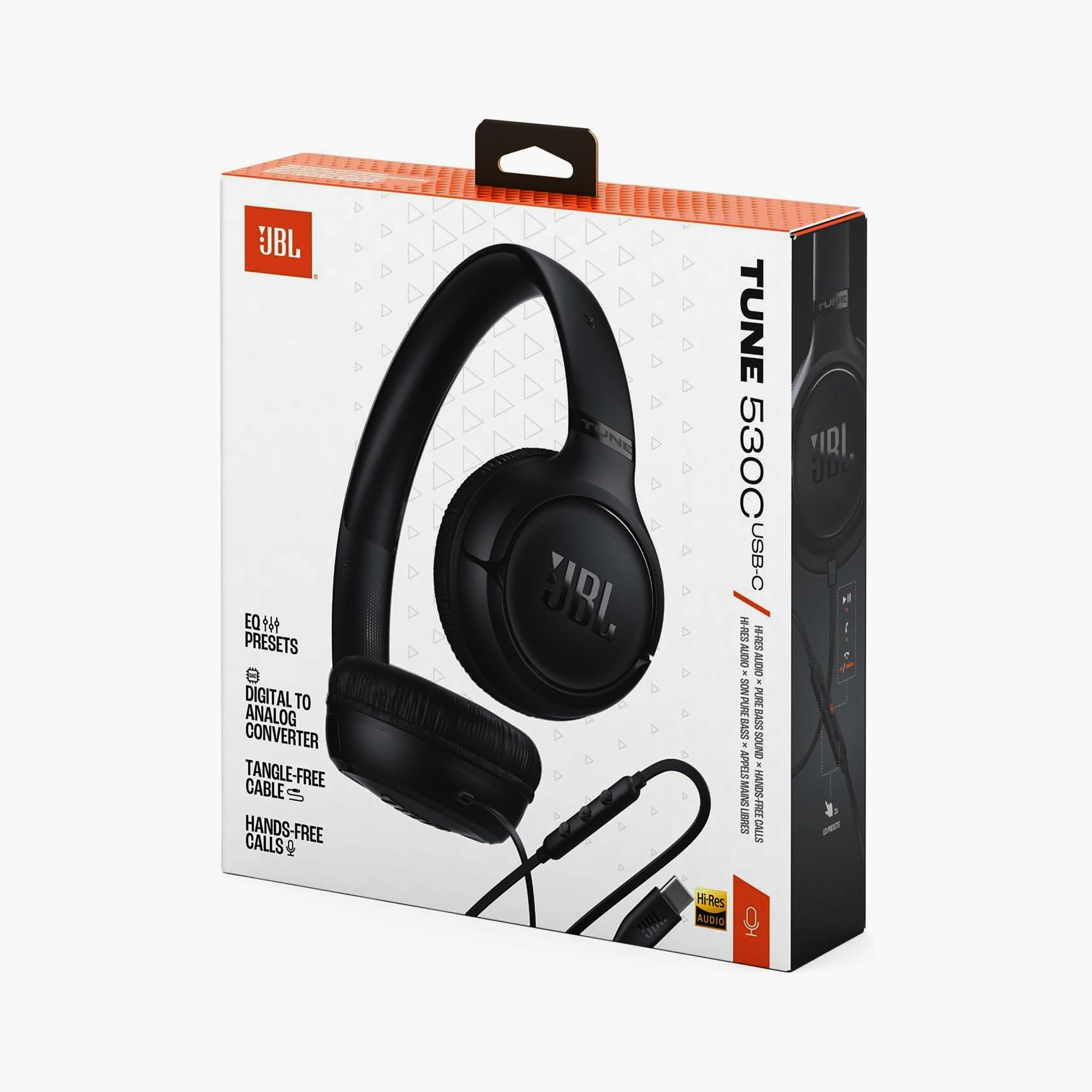 JBL Tune 530C USB-C Wired On-Ear Headphone Black | JBLT530CBLK-electronics-headphonesandearphones-image-6