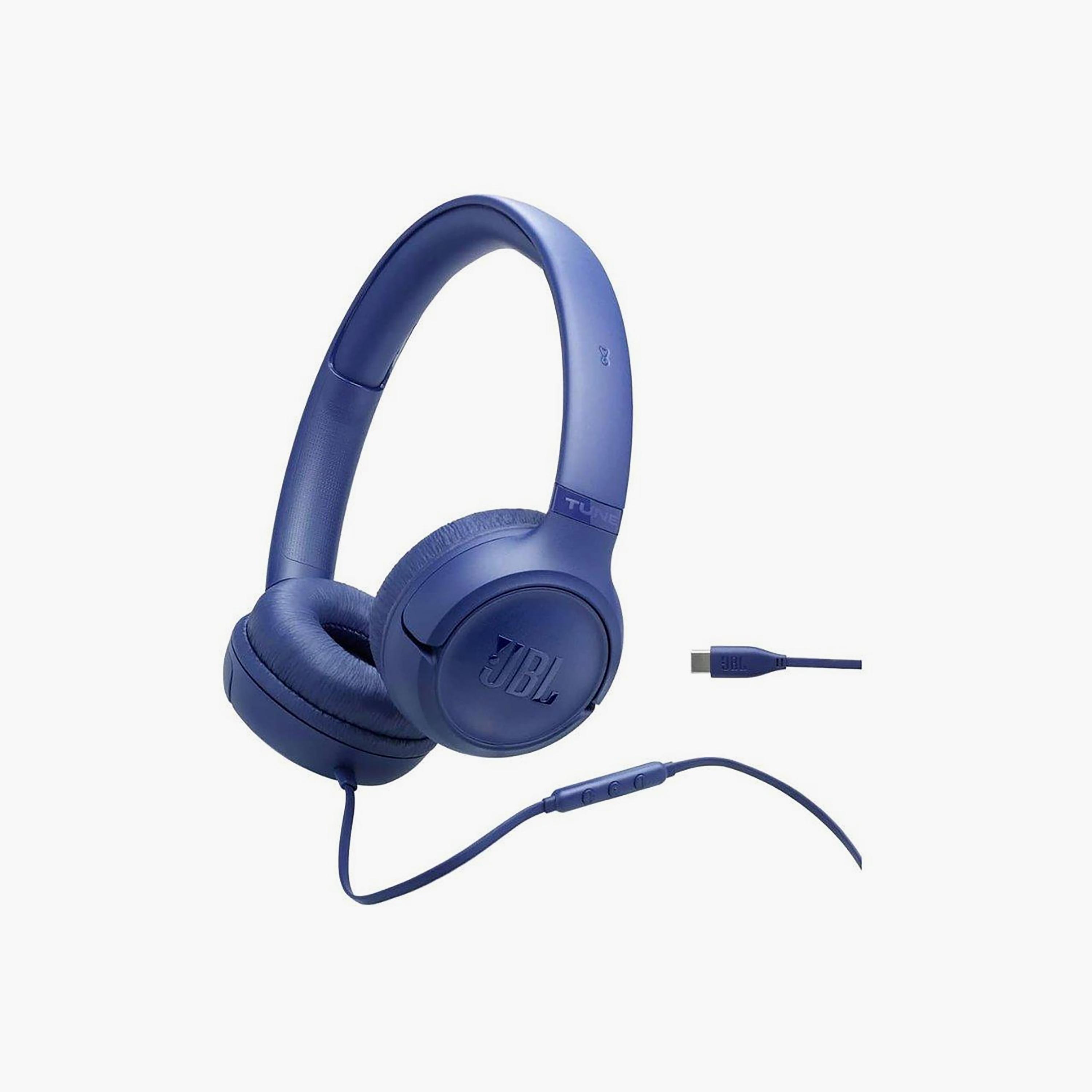 سماعات جي بي ال تيون 530C سلكية فوق الاذن بمنفذ يو اس بي سي لون ازرق | JBLT530CBLU-electronics-headphonesandearphones-image-1