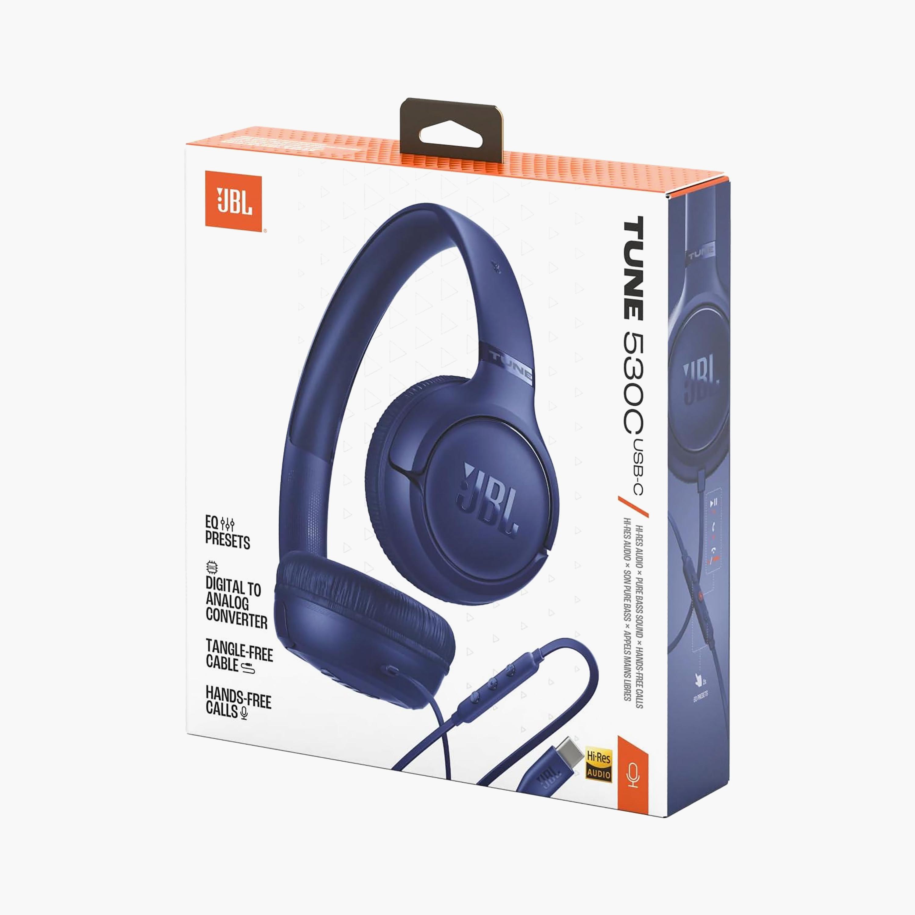 JBL Tune 530C USB-C Wired On-Ear Headphone Blue | JBLT530CBLU-electronics-headphonesandearphones-image-6