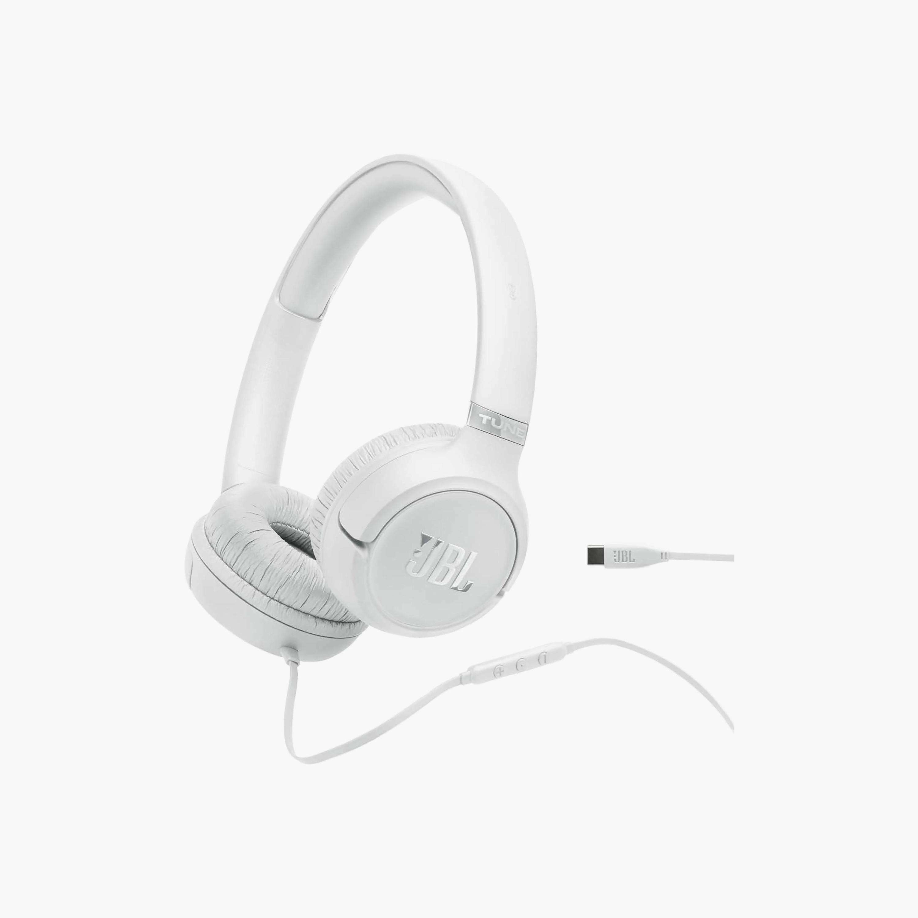 JBL Tune 530C USB-C Wired On-Ear Headphone White | JBLT530CWHT-electronics-headphonesandearphones-image-1
