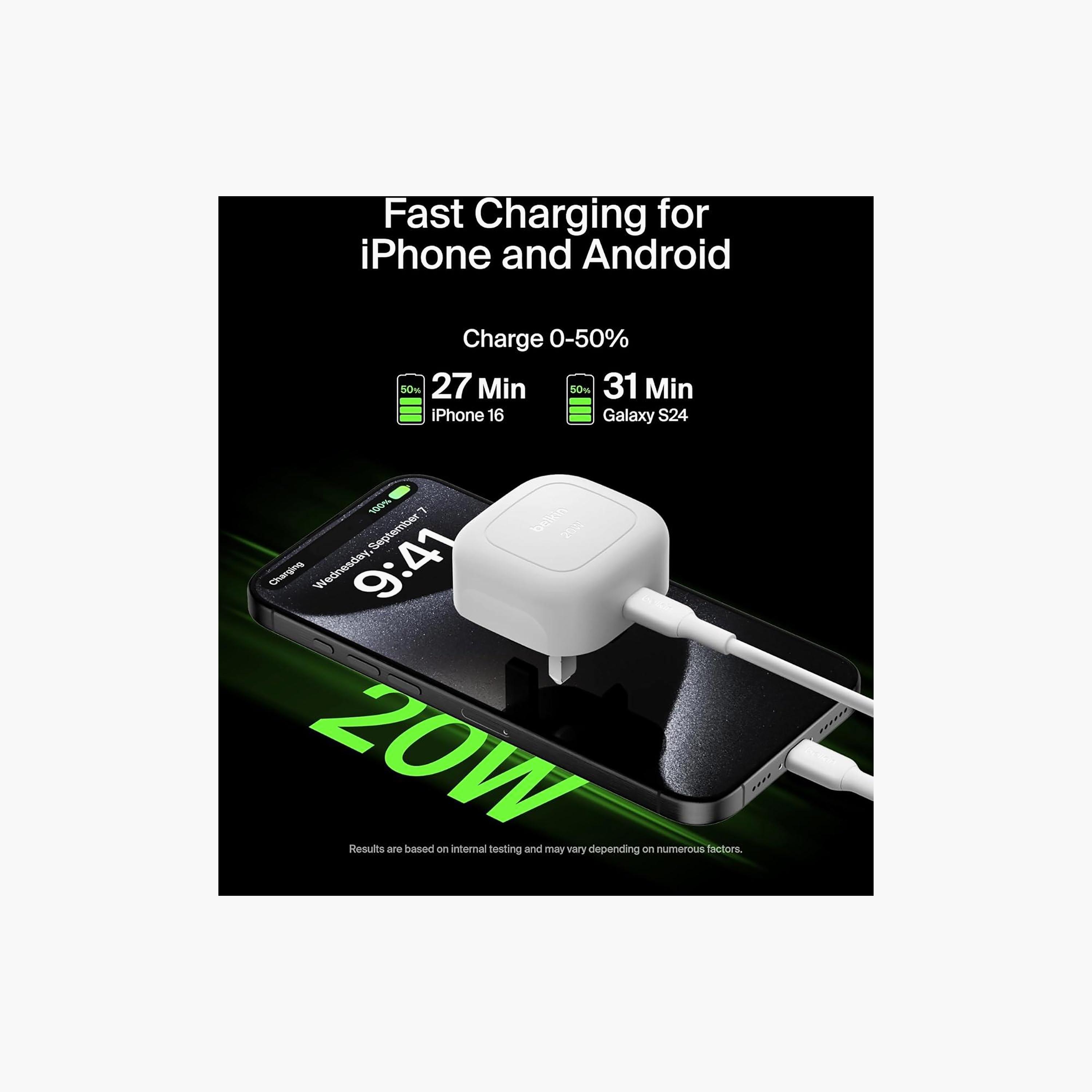 Belkin 20W USB C Cube Wall Charger With PPS | WCA009MYWH-electronics-accessories-mobileaccesories-image-2