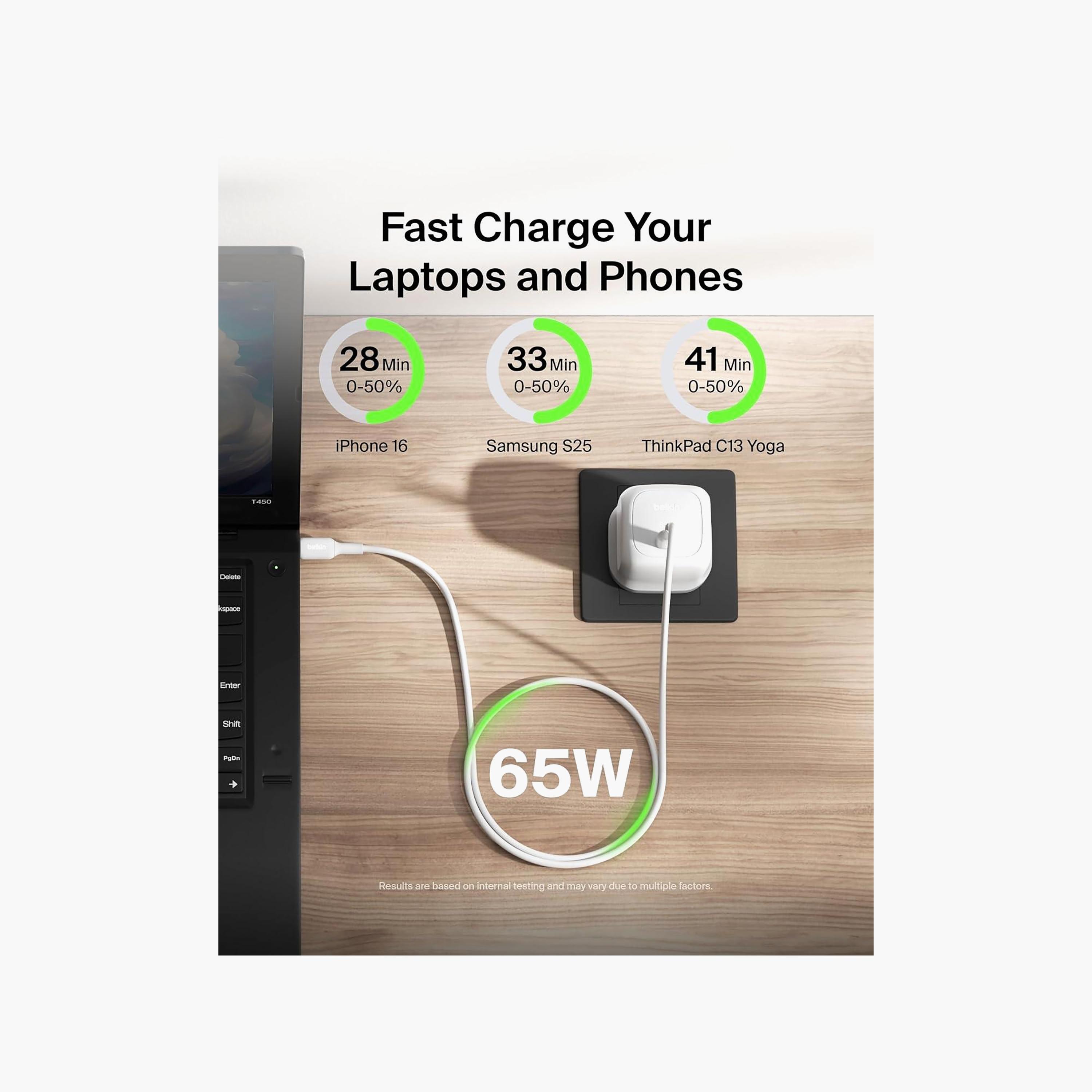 Belkin 65W USB C PD Wall Charger With PPS White | WCA011MYWH-electronics-accessories-mobileaccesories-image-2