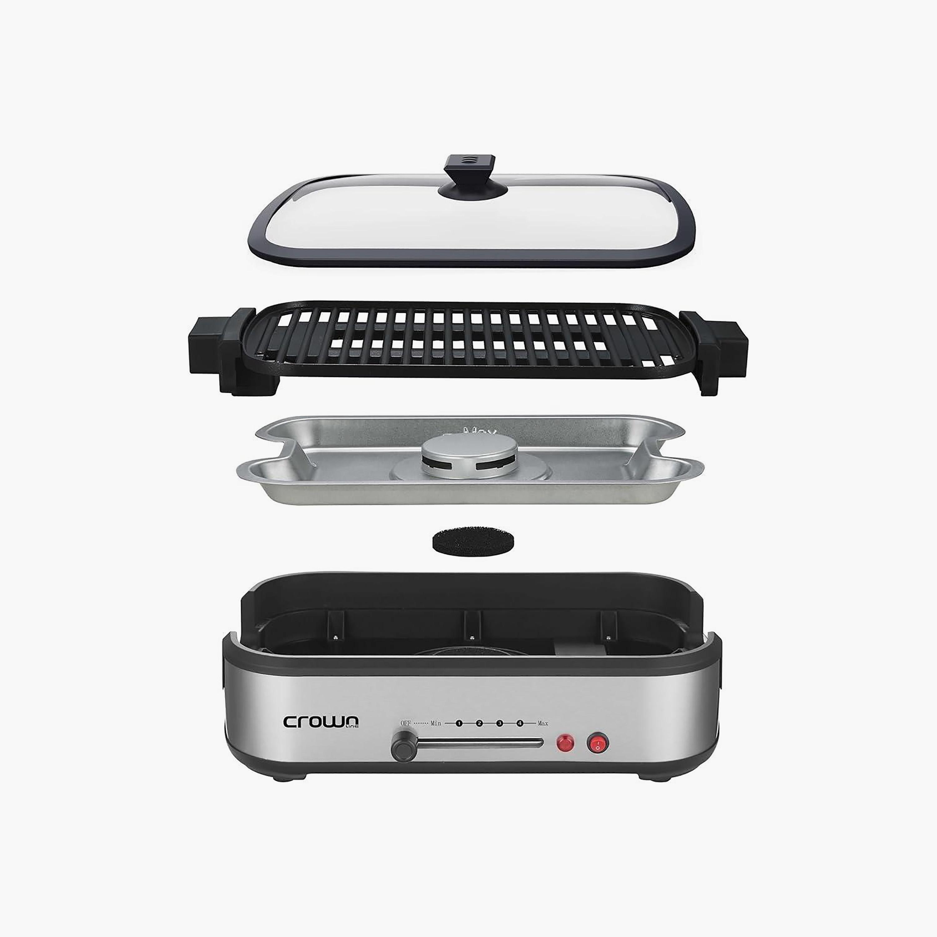 Crownline GR-440 Smokeless Electric Grill Black-household-appliances-kitchenappliances-foodprocessors-image-3