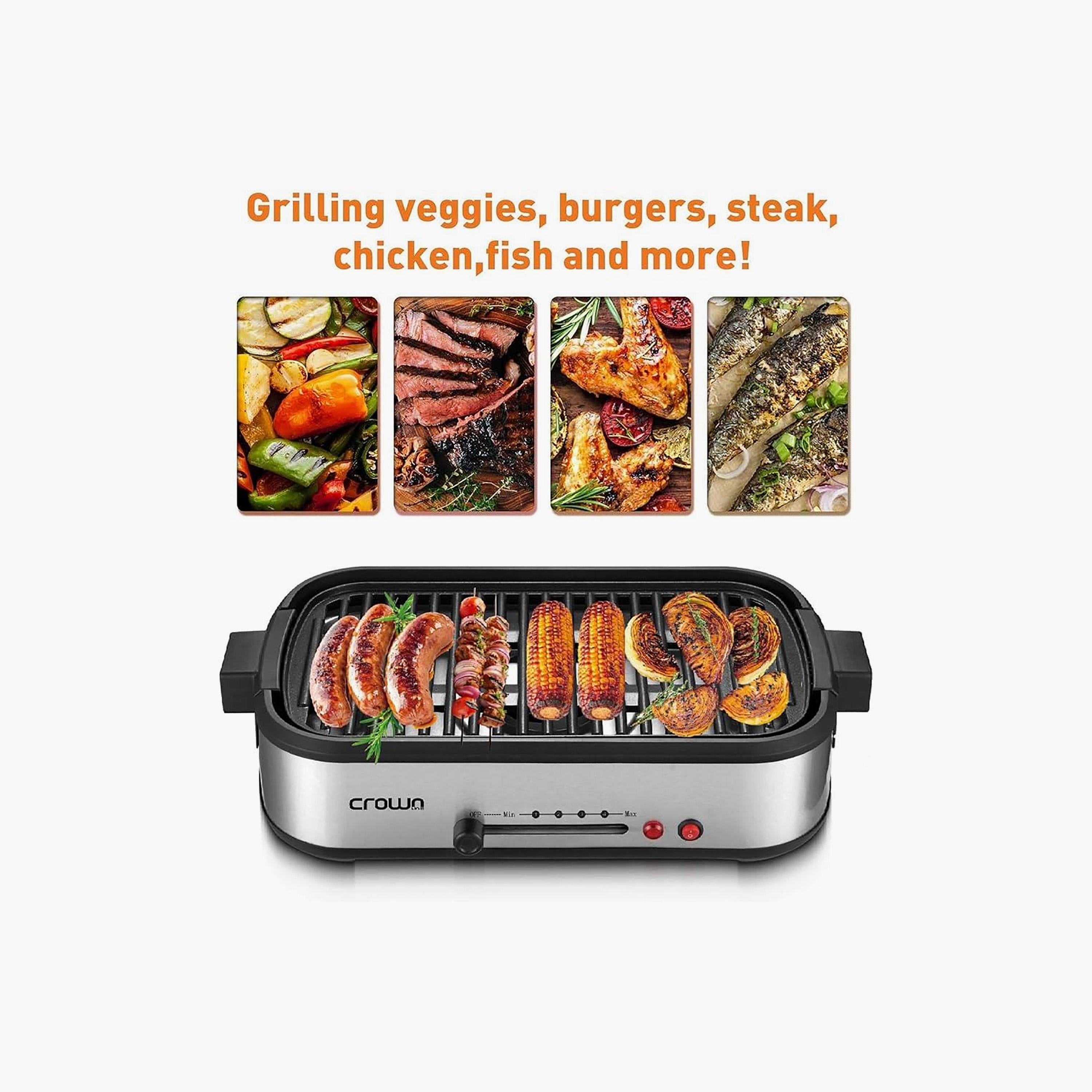Crownline GR-440 Smokeless Electric Grill Black-household-appliances-kitchenappliances-foodprocessors-image-5
