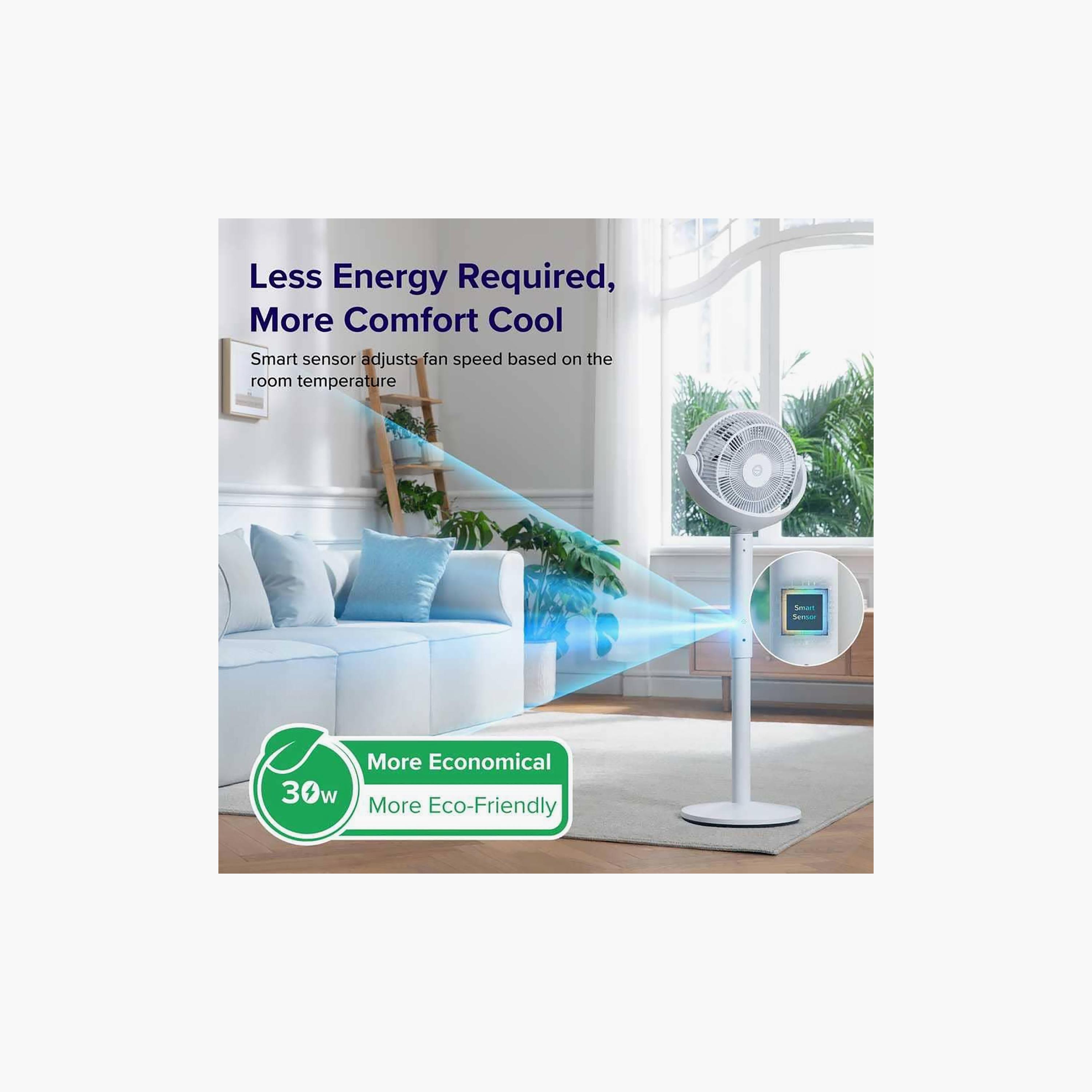Levoit 12 Speed Pedestal Fan White LPF-R432-WUK-household-appliances-homeappliances-fans-image-7