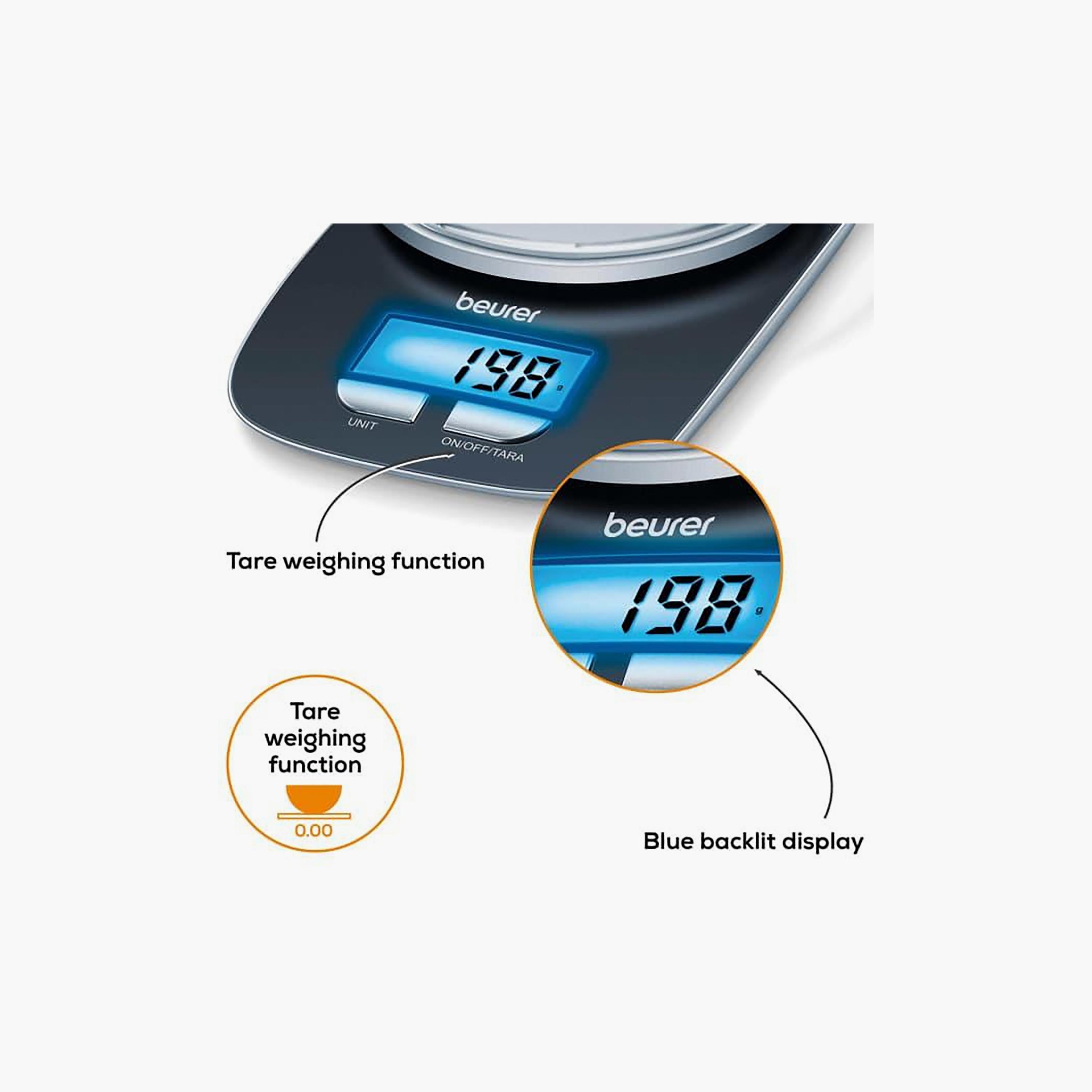 Beurer Kitchen Scale with Bowl Black | KS25-household-bathandlaundry-weighingscales-image-3