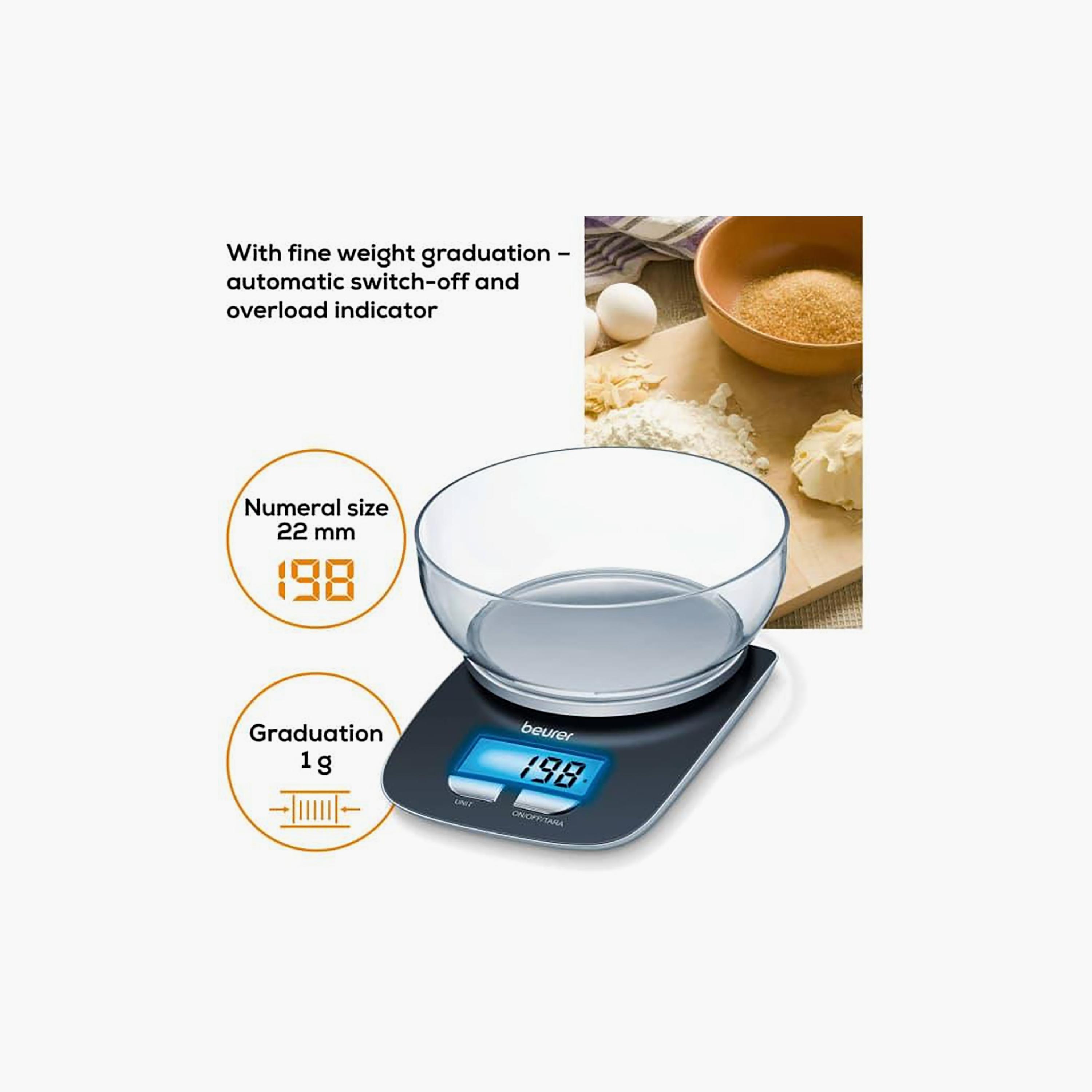 Beurer Kitchen Scale with Bowl Black | KS25-household-bathandlaundry-weighingscales-image-4