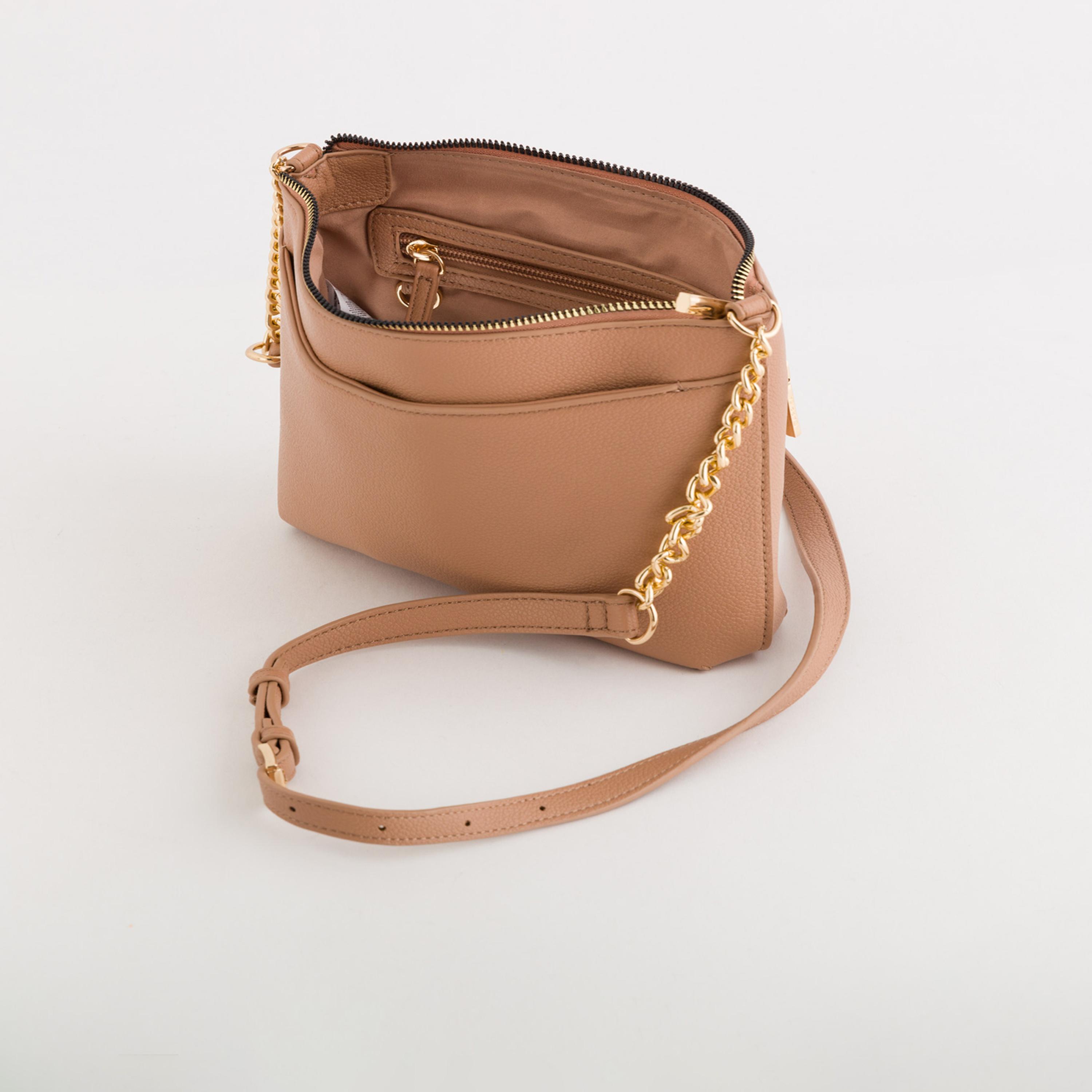 Carpisa Bucaneve V3 Textured Crossbody Bag with Zipper closure and Adjustable Strap | 24 X 5 X 17 CM-women-bagsandwallets-handbags-image-4