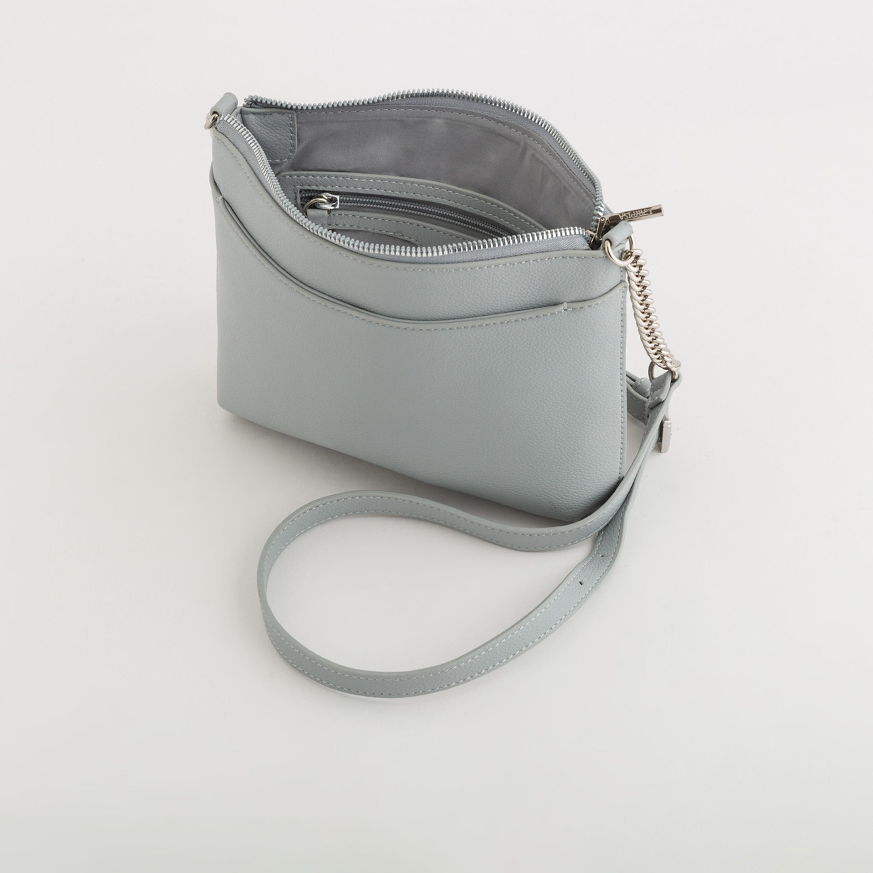 Carpisa Bucaneve V3 Textured Crossbody Bag with Zipper closure and Adjustable Strap | 24 X 5 X 17 CM-women-bagsandwallets-handbags-image-4