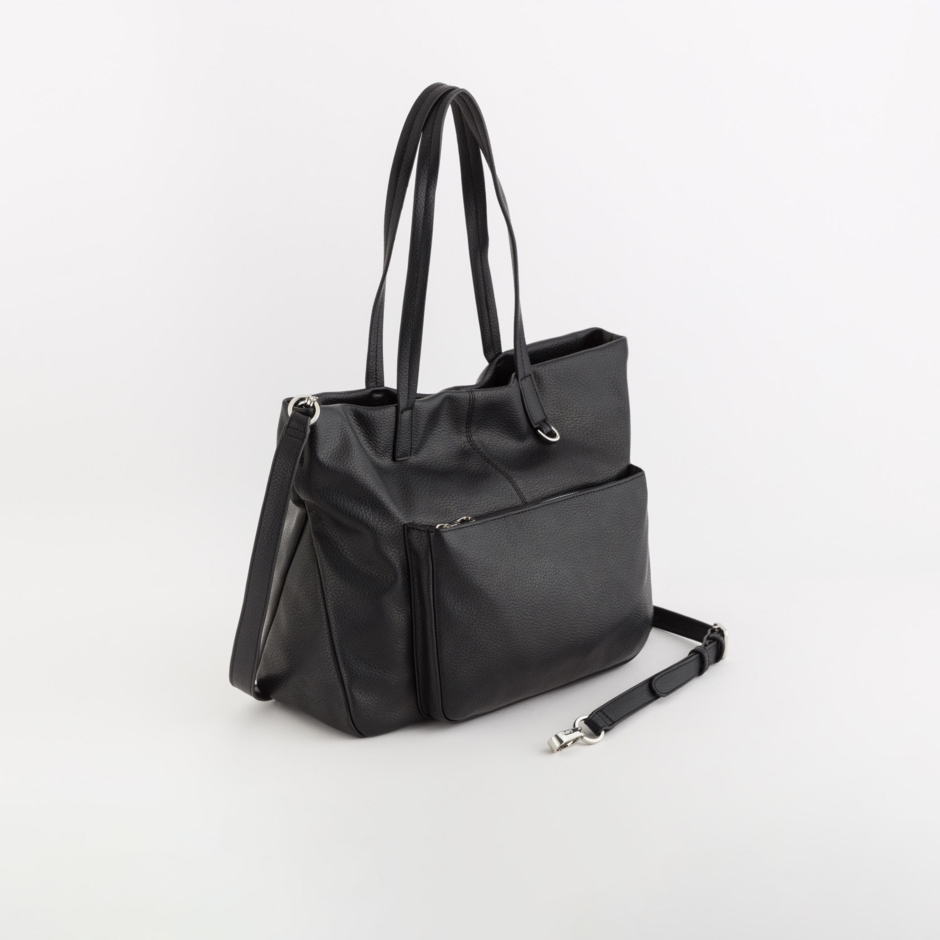Carpisa Ester Textured Double Handle Tote Bag with Zipper closure and Detachable Strap | 36 X 12 X 27 CM-women-bagsandwallets-handbags-image-1