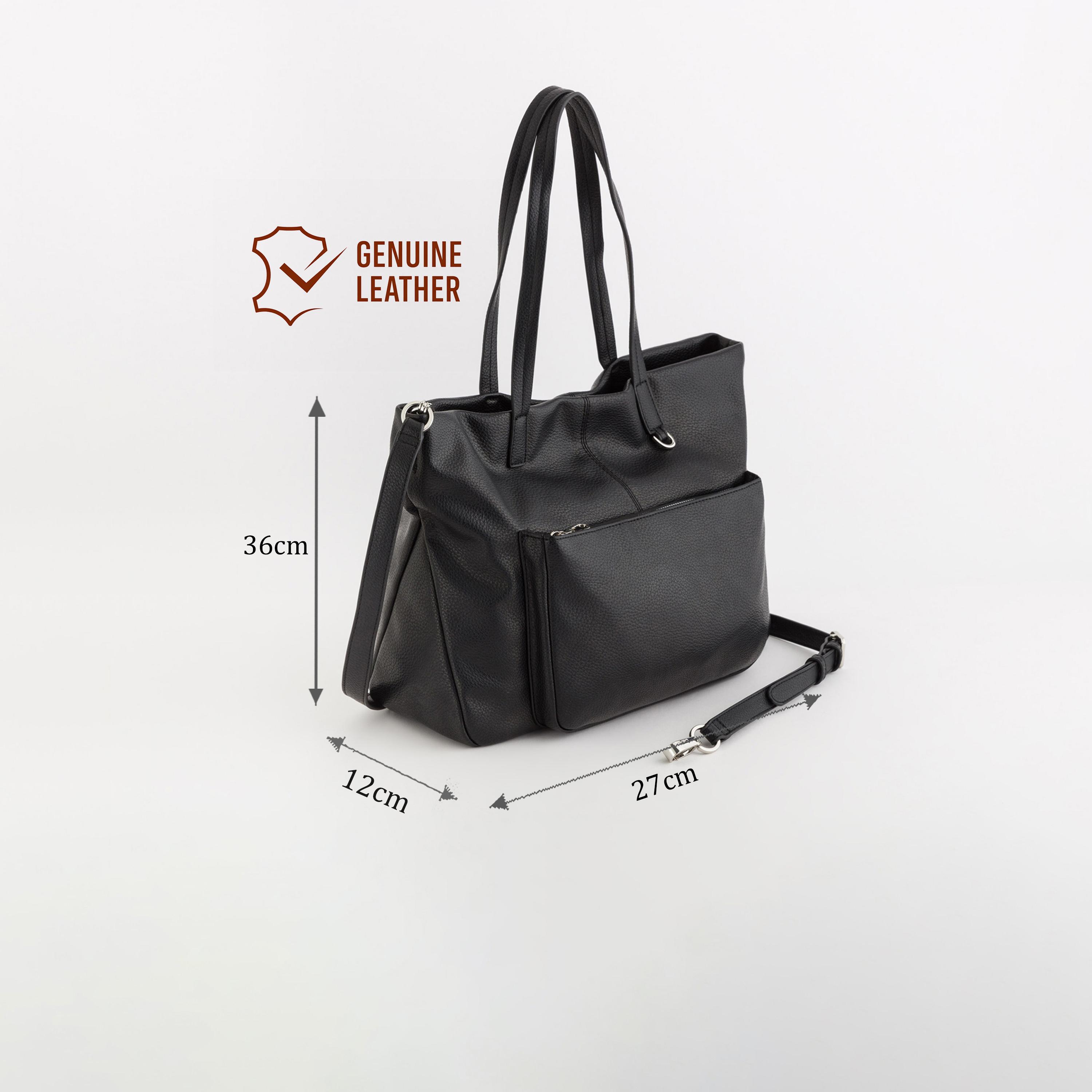 Carpisa Ester Textured Double Handle Tote Bag with Zipper closure and Detachable Strap | 36 X 12 X 27 CM-women-bagsandwallets-handbags-image-2