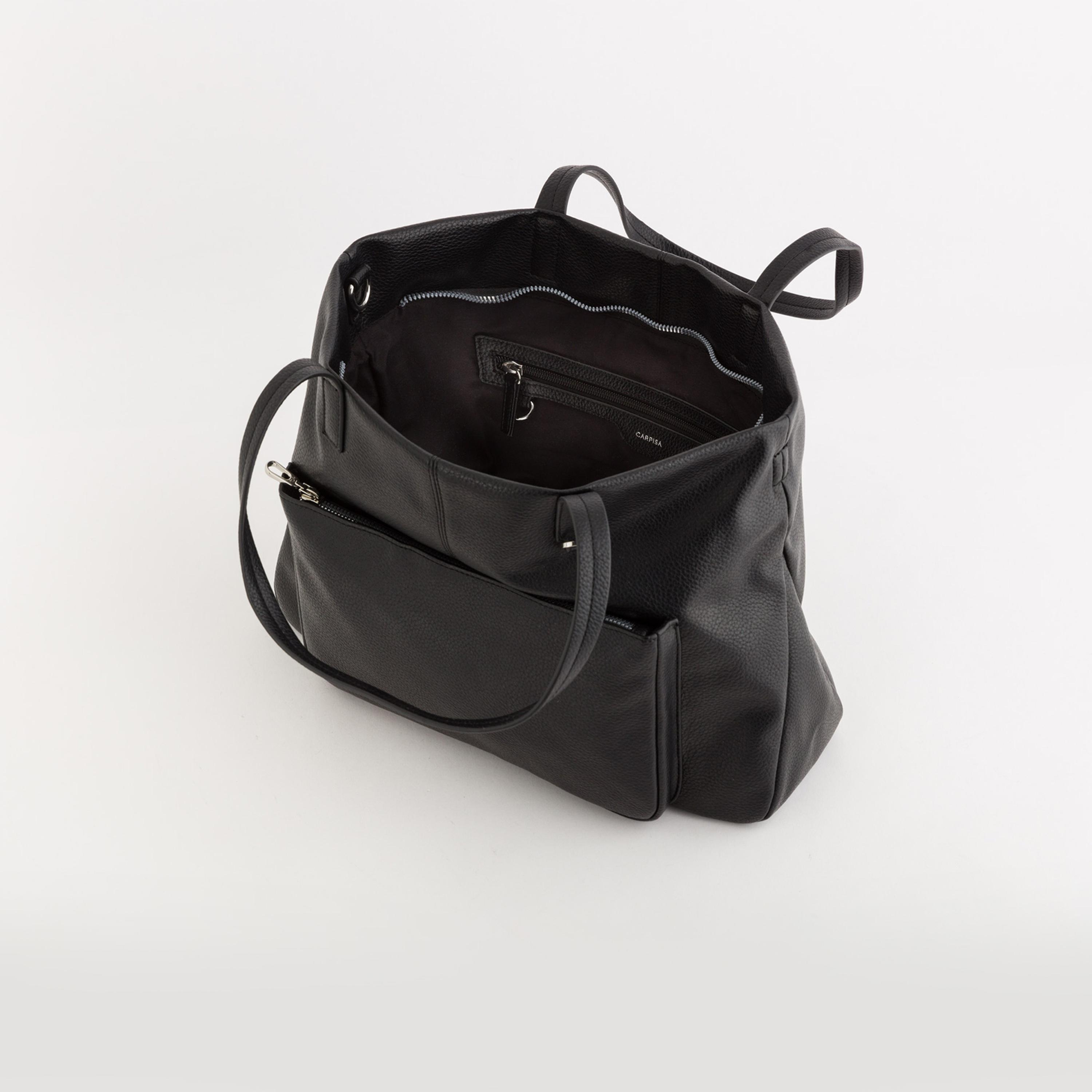 كاربيسا - شنطة تسوق إستر مقبضين مزخرفين بسحاب وحزام قابل للإزالة | 36 × 12 × 27 سم-women-bagsandwallets-handbags-image-4
