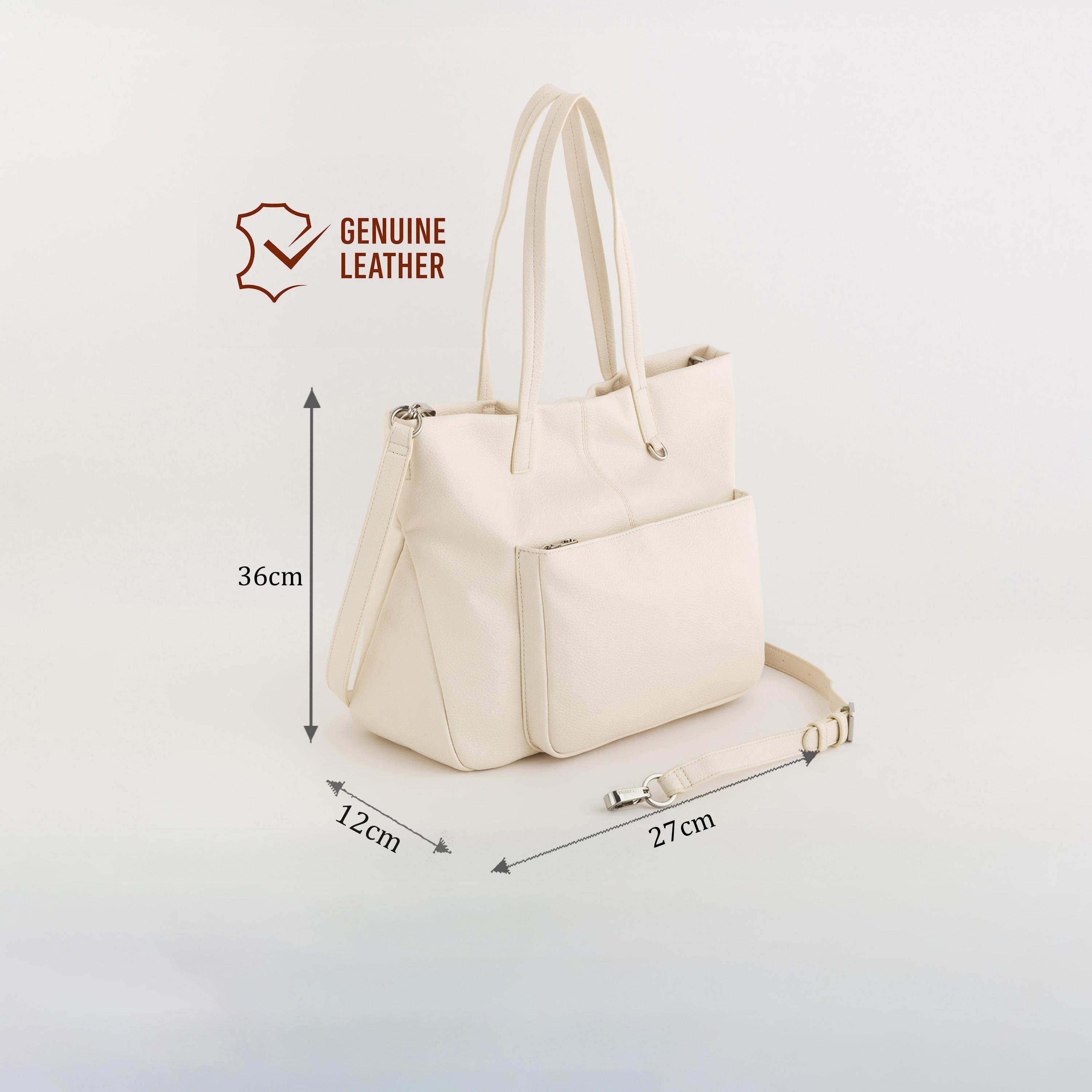 Carpisa Ester Textured Double Handle Tote Bag with Zipper closure and Detachable Strap | 36 X 12 X 27 CM-women-bagsandwallets-handbags-image-2
