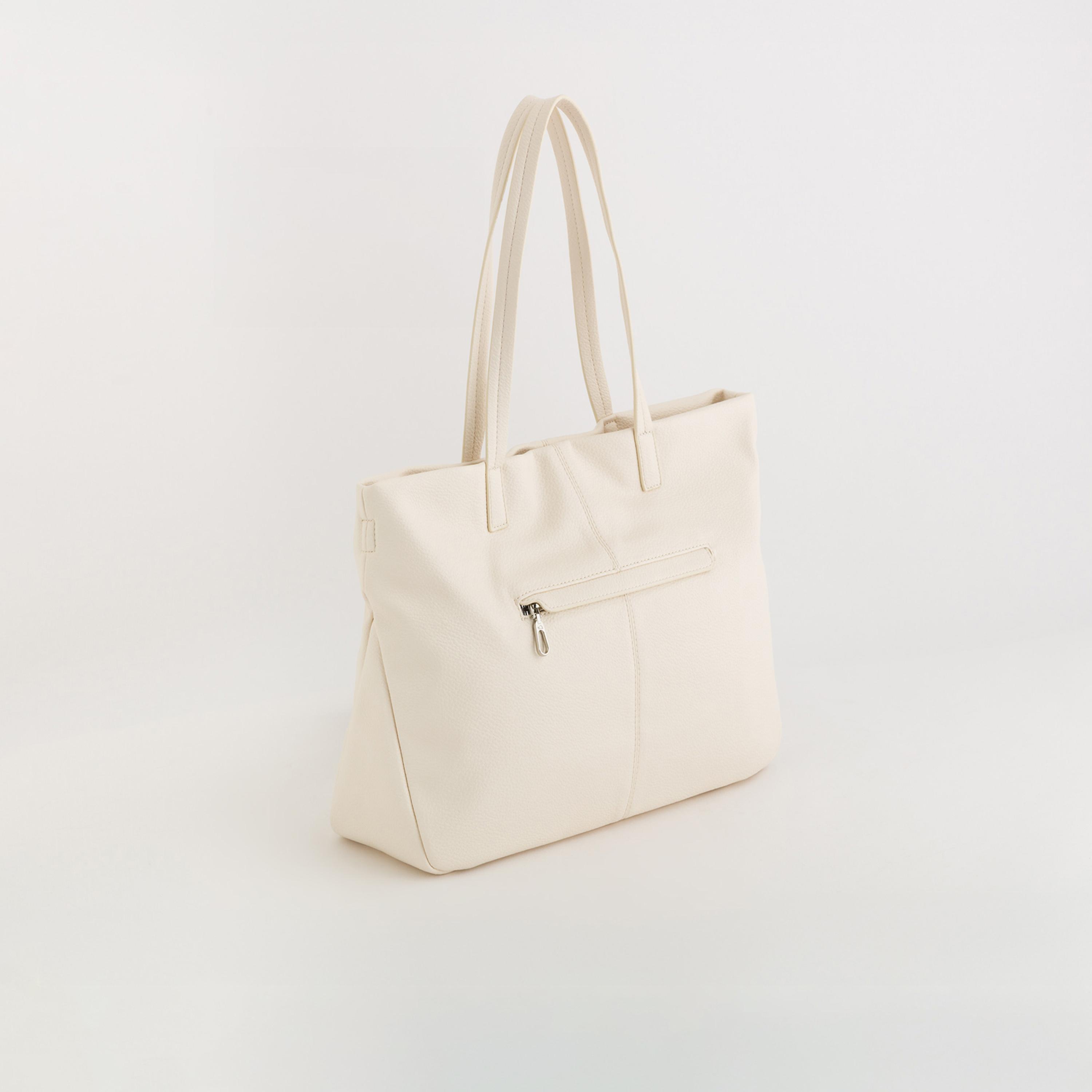 Carpisa Ester Textured Double Handle Tote Bag with Zipper closure and Detachable Strap | 36 X 12 X 27 CM-women-bagsandwallets-handbags-image-3