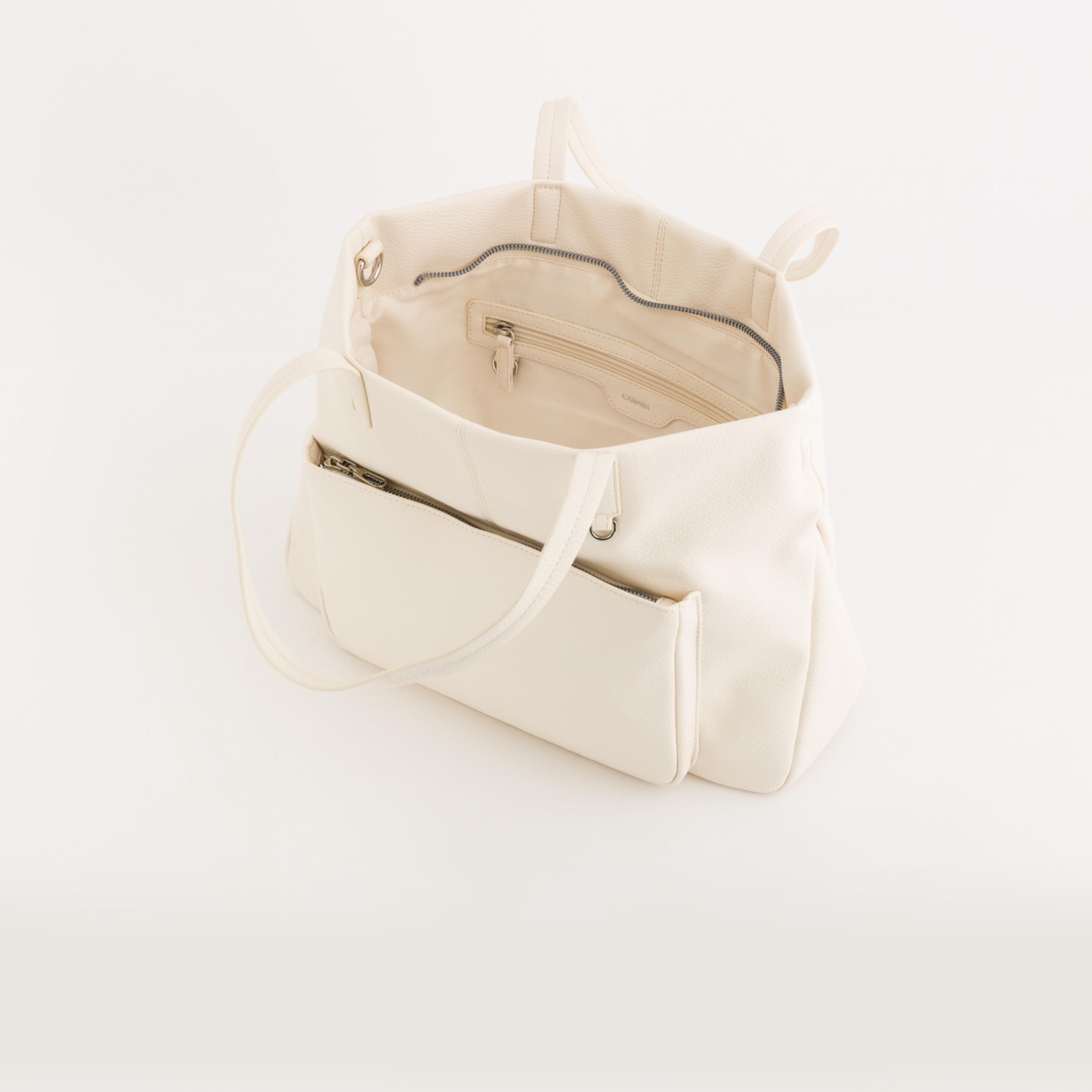 Carpisa Ester Textured Double Handle Tote Bag with Zipper closure and Detachable Strap | 36 X 12 X 27 CM-women-bagsandwallets-handbags-image-4
