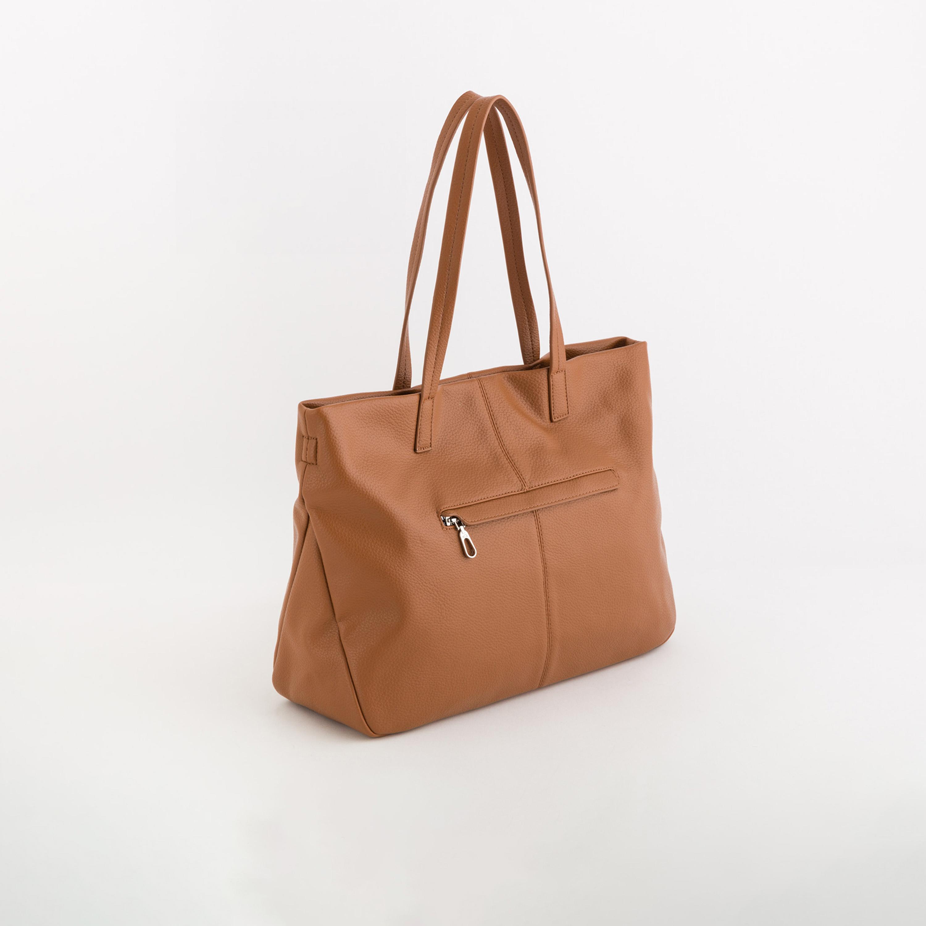 Carpisa Ester Textured Double Handle Tote Bag with Zipper closure and Detachable Strap | 36 X 12 X 27 CM-women-bagsandwallets-handbags-image-3