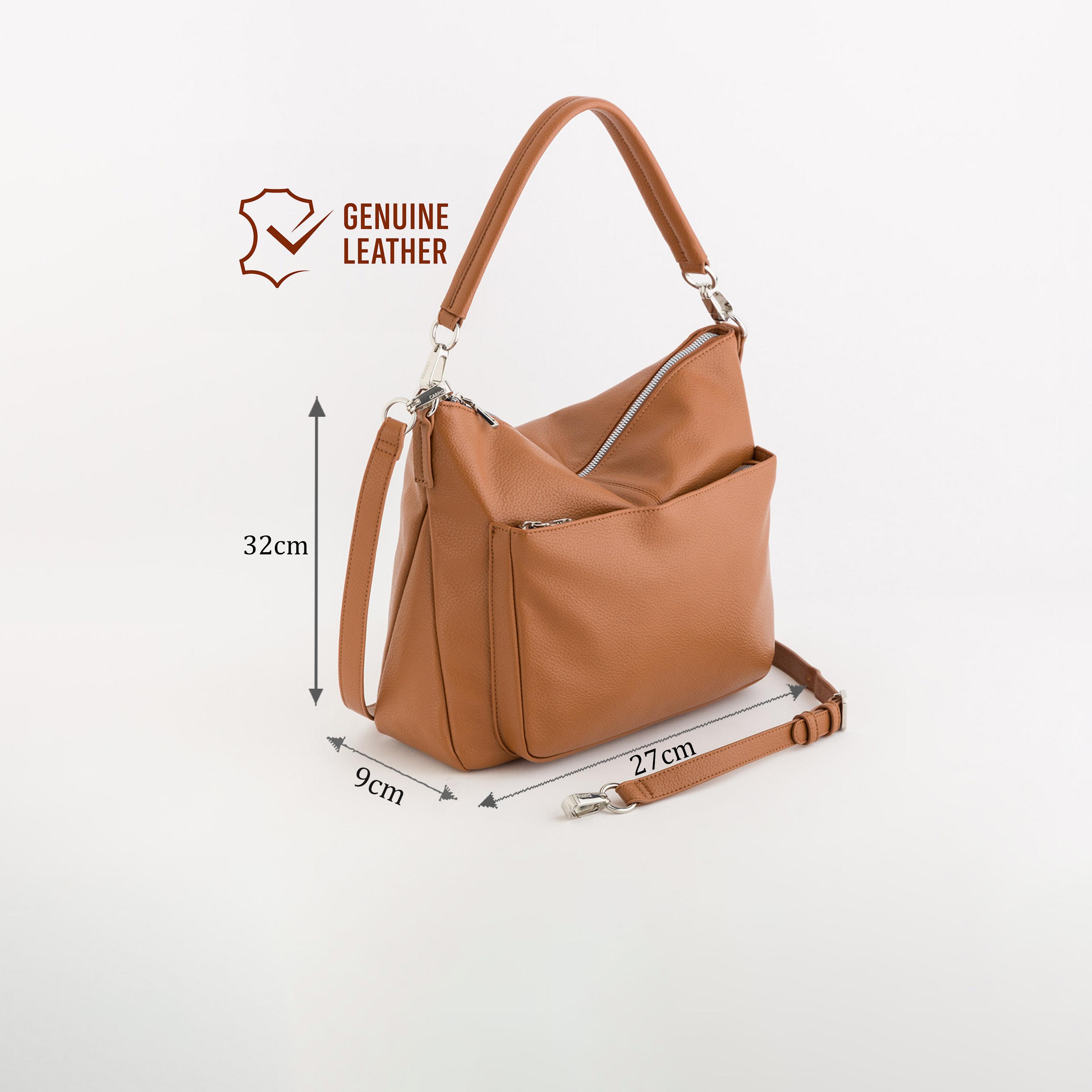Carpisa Ester Textured Top Handle Hobo Bag with Zipper closure and Detachable Strap | 32 X 9 X 27 CM-women-bagsandwallets-handbags-image-2