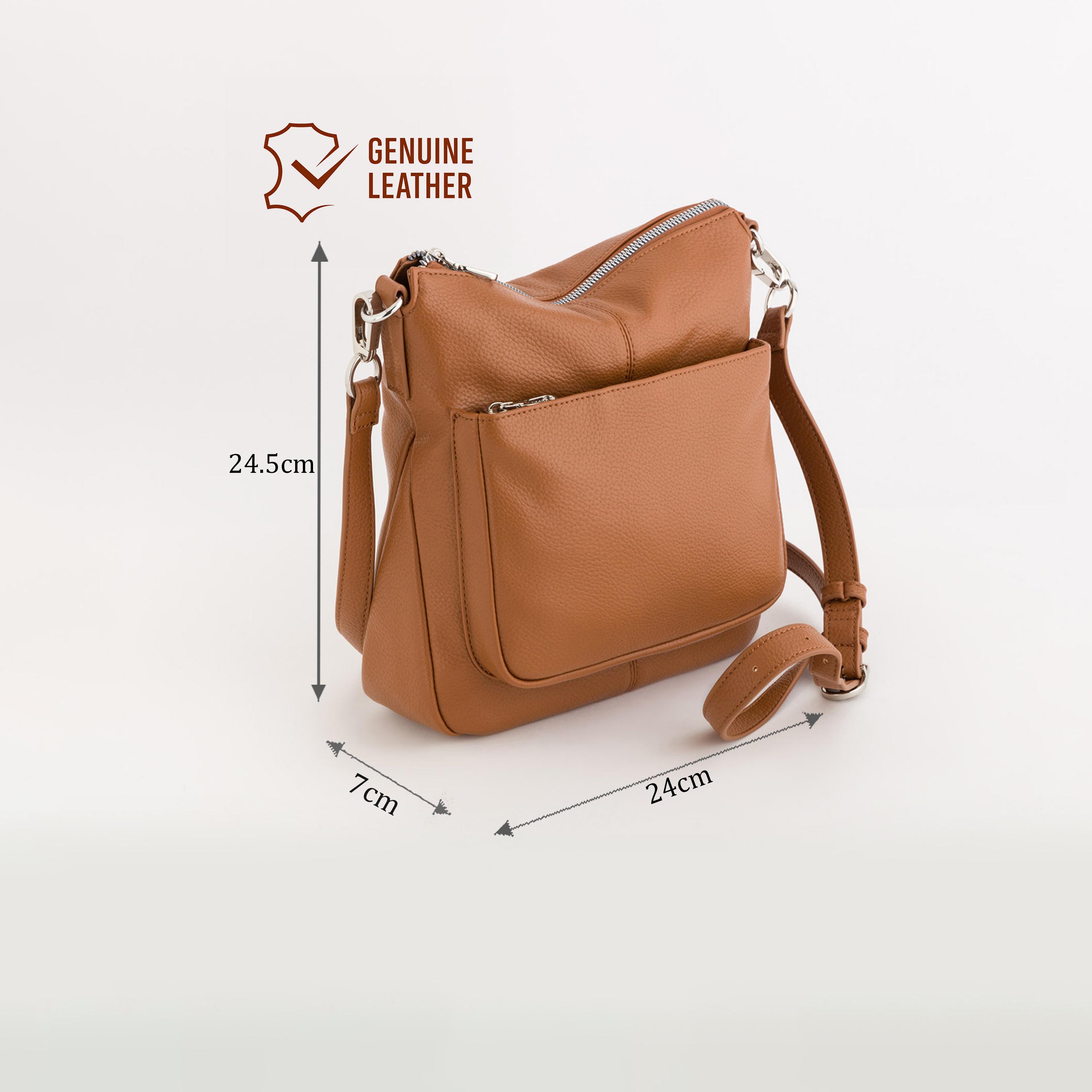 كاربيسا - شنطة كروس إستر ملمس مميز سحاب إغلاق وحزام قابل للإزالة | 24.5 × 7 × 24 سم-women-bagsandwallets-handbags-image-2
