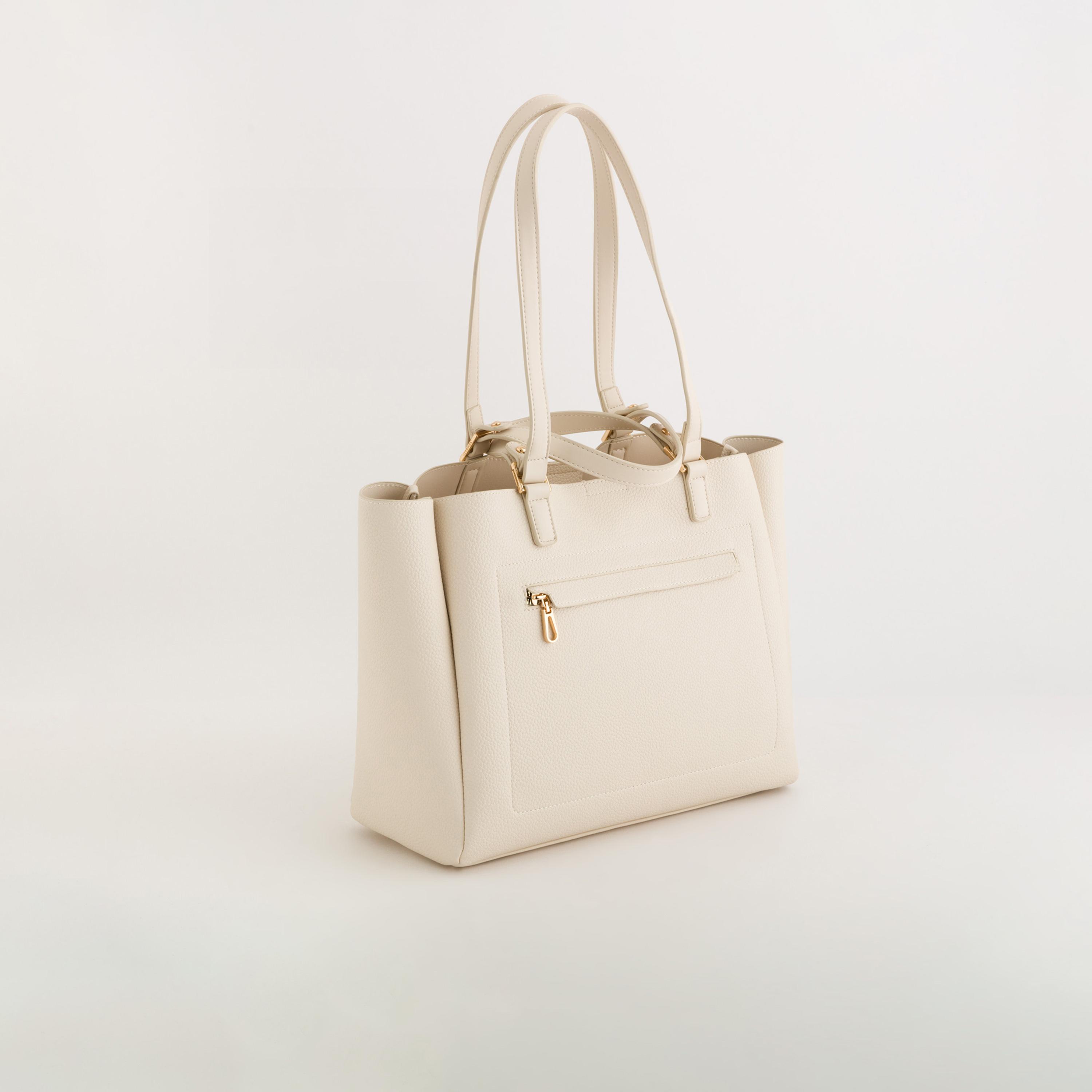 كاربيسا - شنطة يد أمارانتا مقبضين مزخرفين وإغلاق بسحاب | 31 × 14 × 26.5 سم-women-bagsandwallets-handbags-image-3