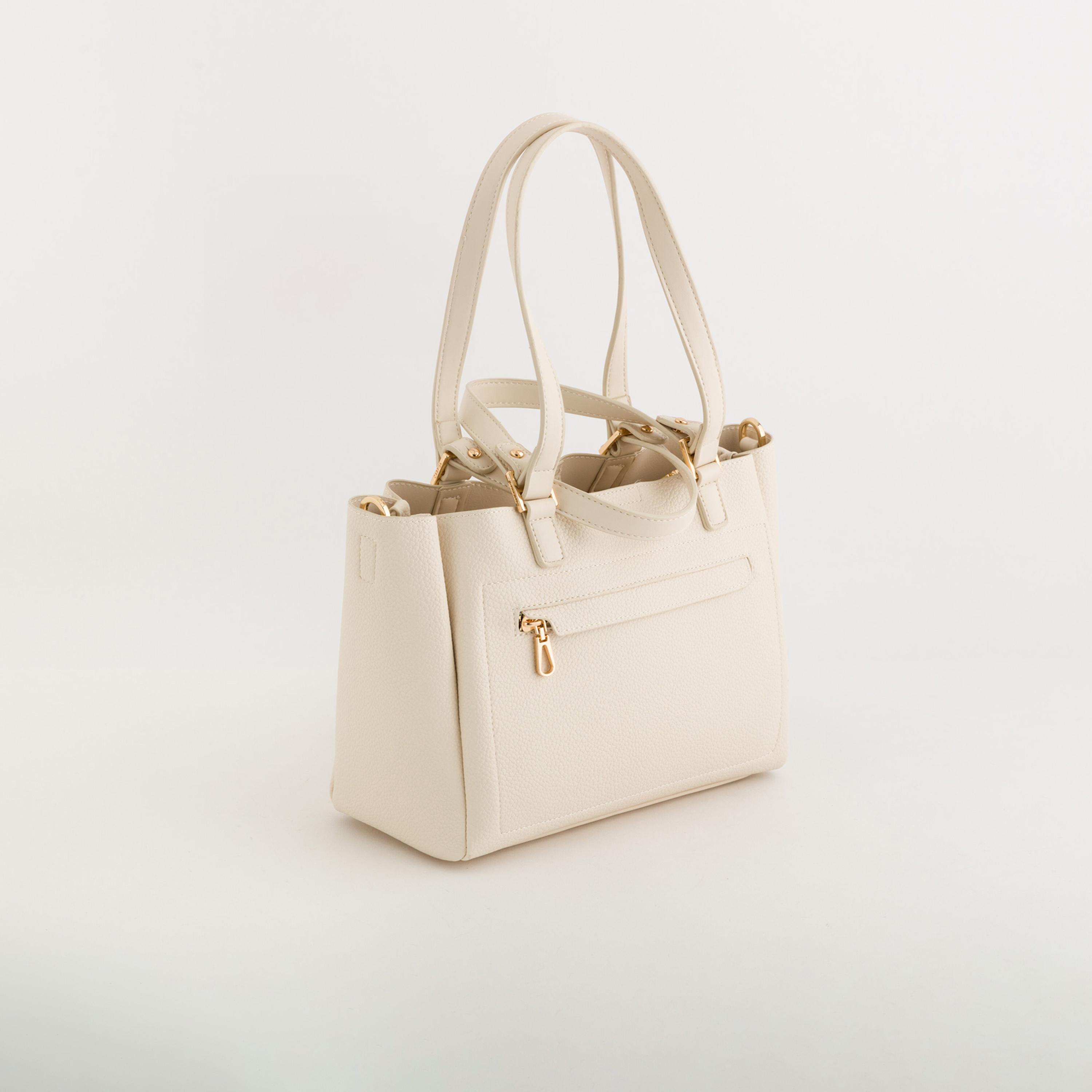 Carpisa Amaranta Textured Double Handle Tote Bag with Zipper closure and Detachable Strap | 26 X 12.5 X 21 CM-women-bagsandwallets-handbags-image-3