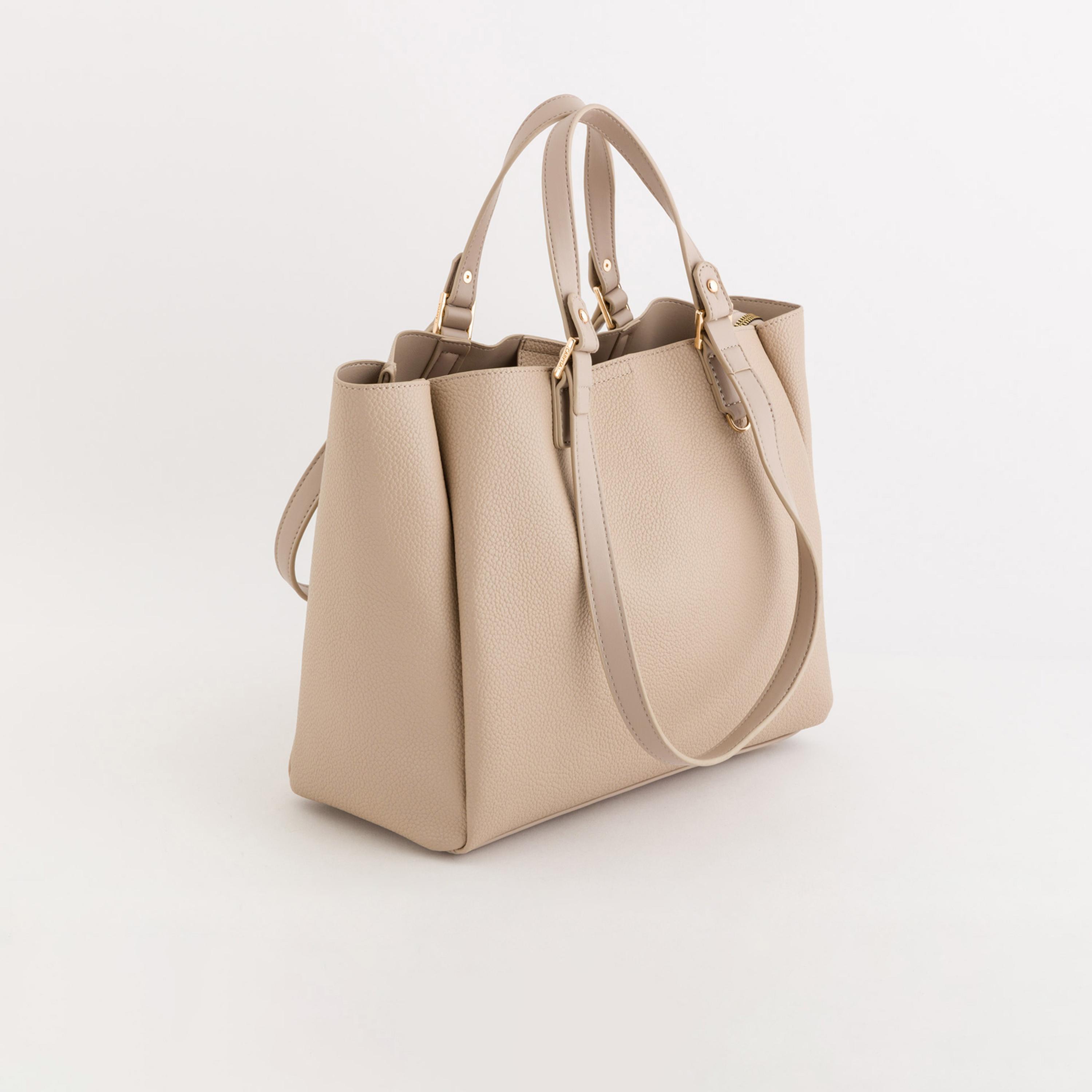 Carpisa Amaranta Textured Double Handle Tote Bag with Zipper closure | 31 X 14 X 26.5 CM-women-bagsandwallets-handbags-image-1