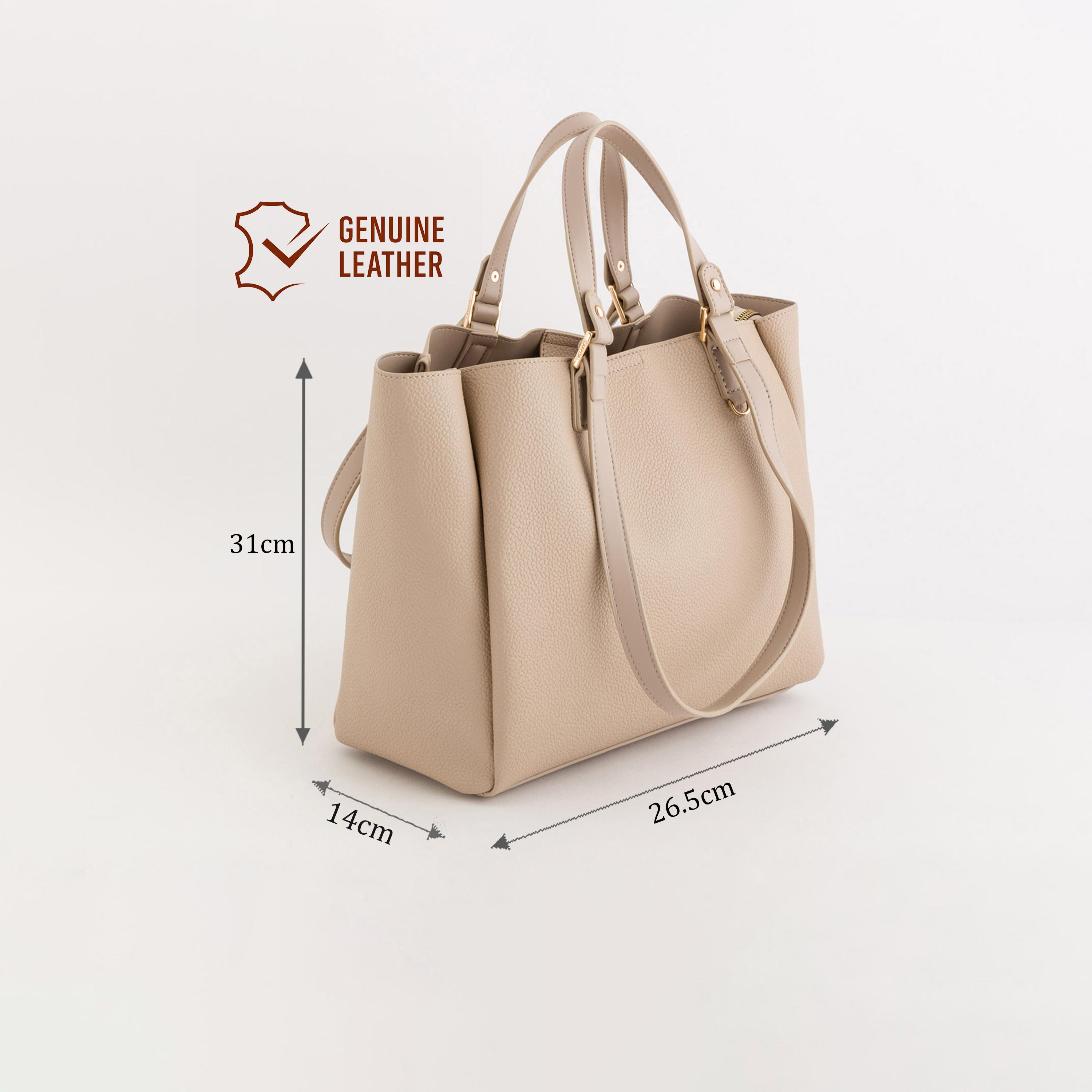 Carpisa Amaranta Textured Double Handle Tote Bag with Zipper closure | 31 X 14 X 26.5 CM-women-bagsandwallets-handbags-image-2