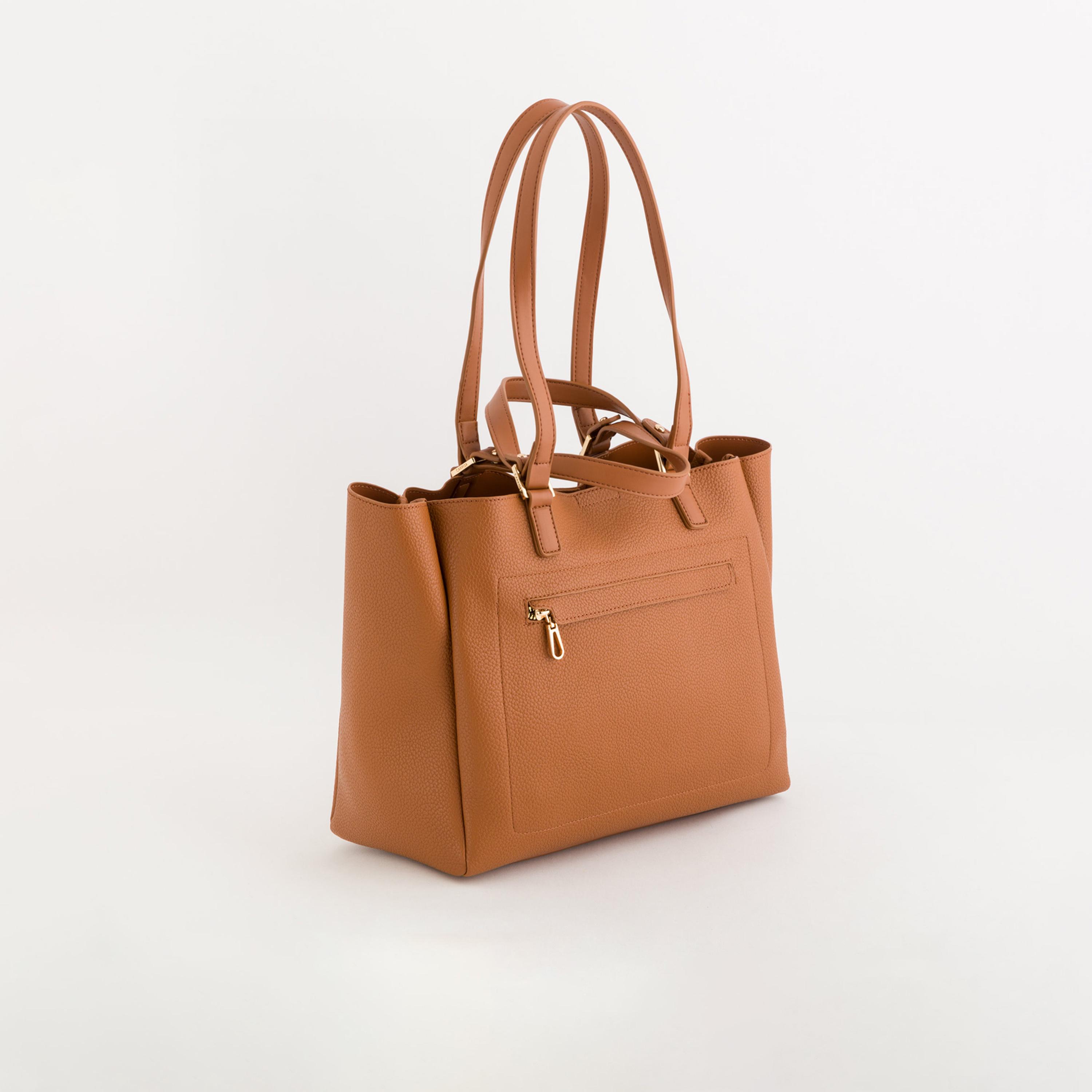 Carpisa Amaranta Textured Double Handle Tote Bag with Zipper closure and Detachable Strap | 31 X 14 X 26.5 CM-women-bagsandwallets-handbags-image-3
