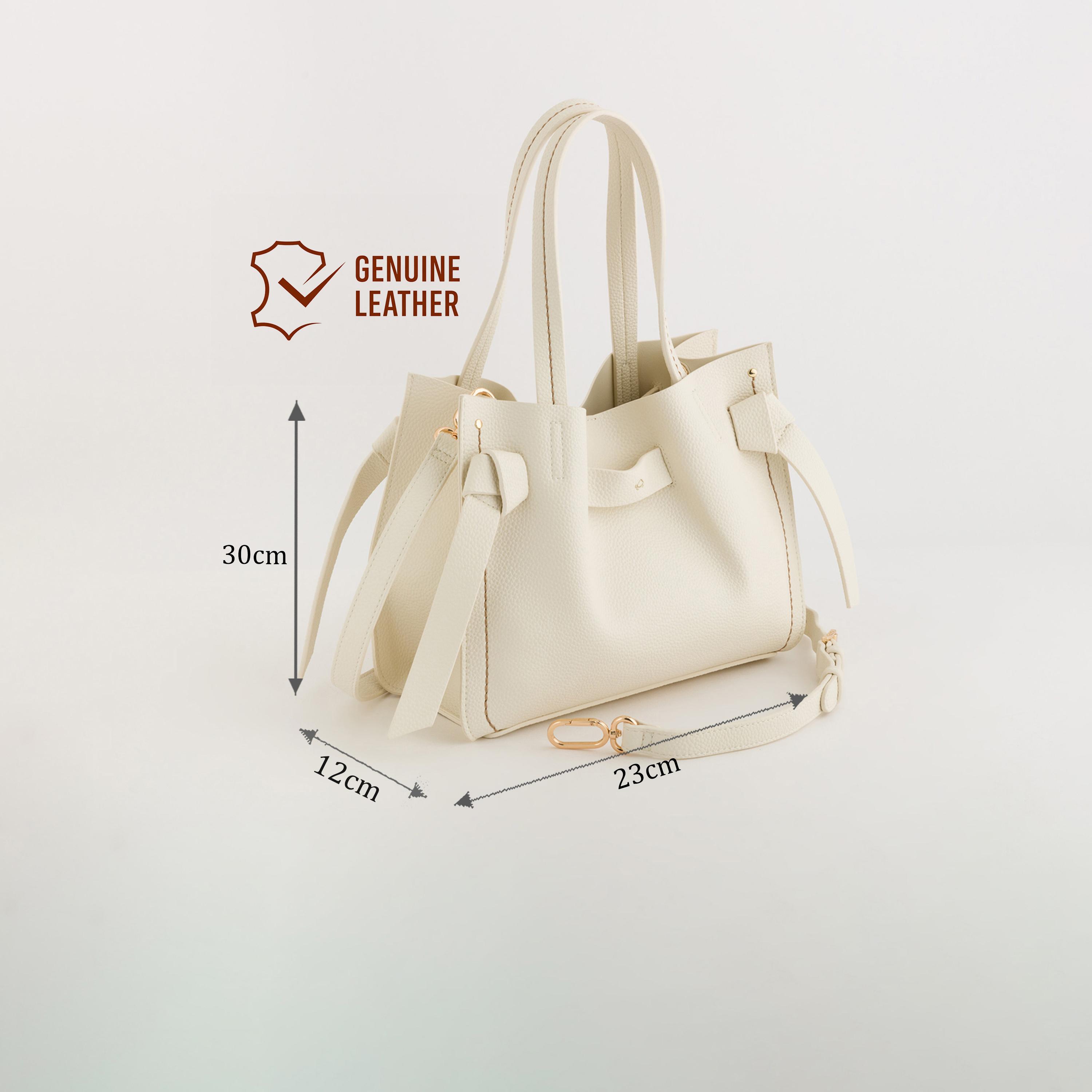 Carpisa Felce Textured Double Handle Tote Bag with Magnetic closure and Detachable Strap | 30 X 12 X 23 CM-women-bagsandwallets-handbags-image-2