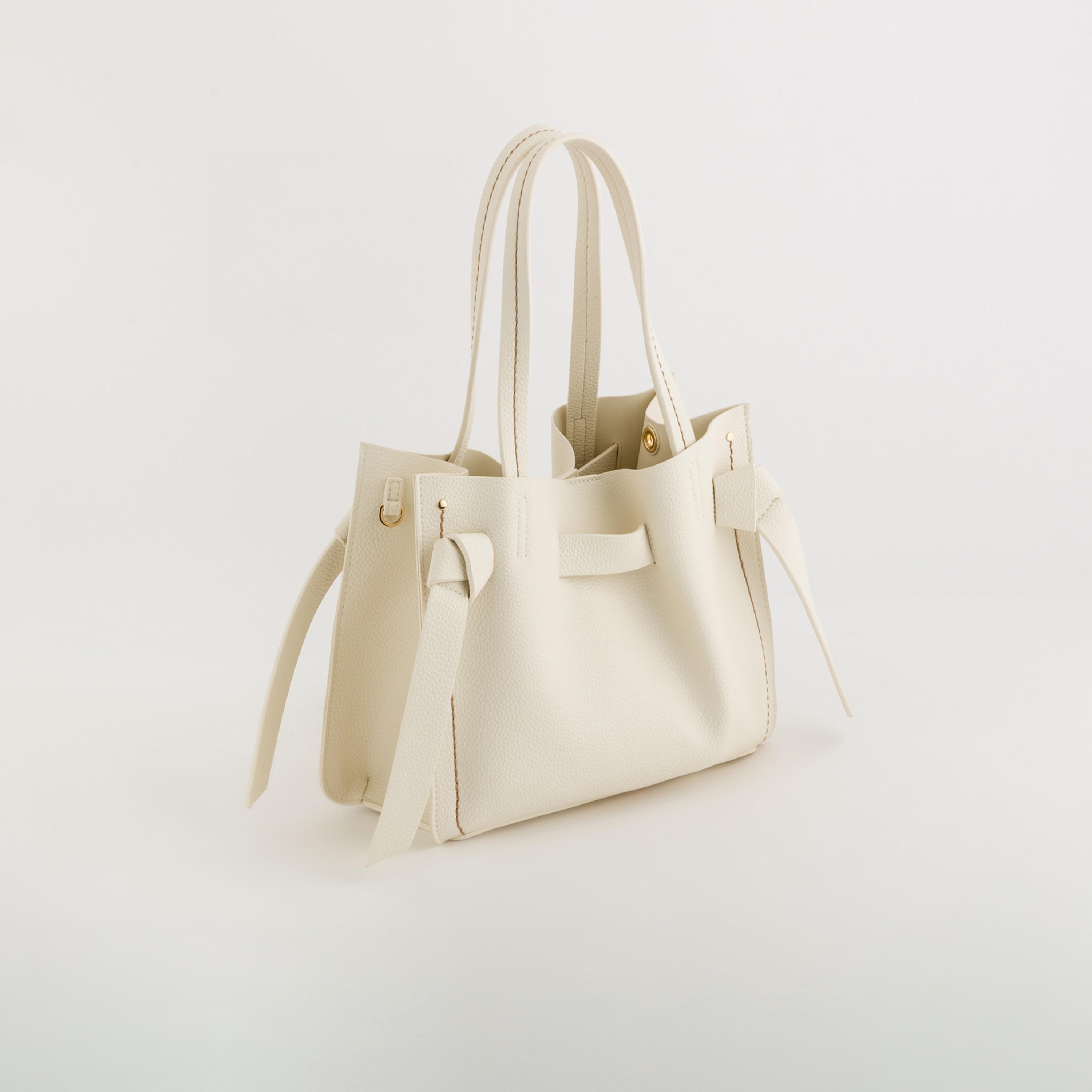Carpisa Felce Textured Double Handle Tote Bag with Magnetic closure and Detachable Strap | 30 X 12 X 23 CM-women-bagsandwallets-handbags-image-3