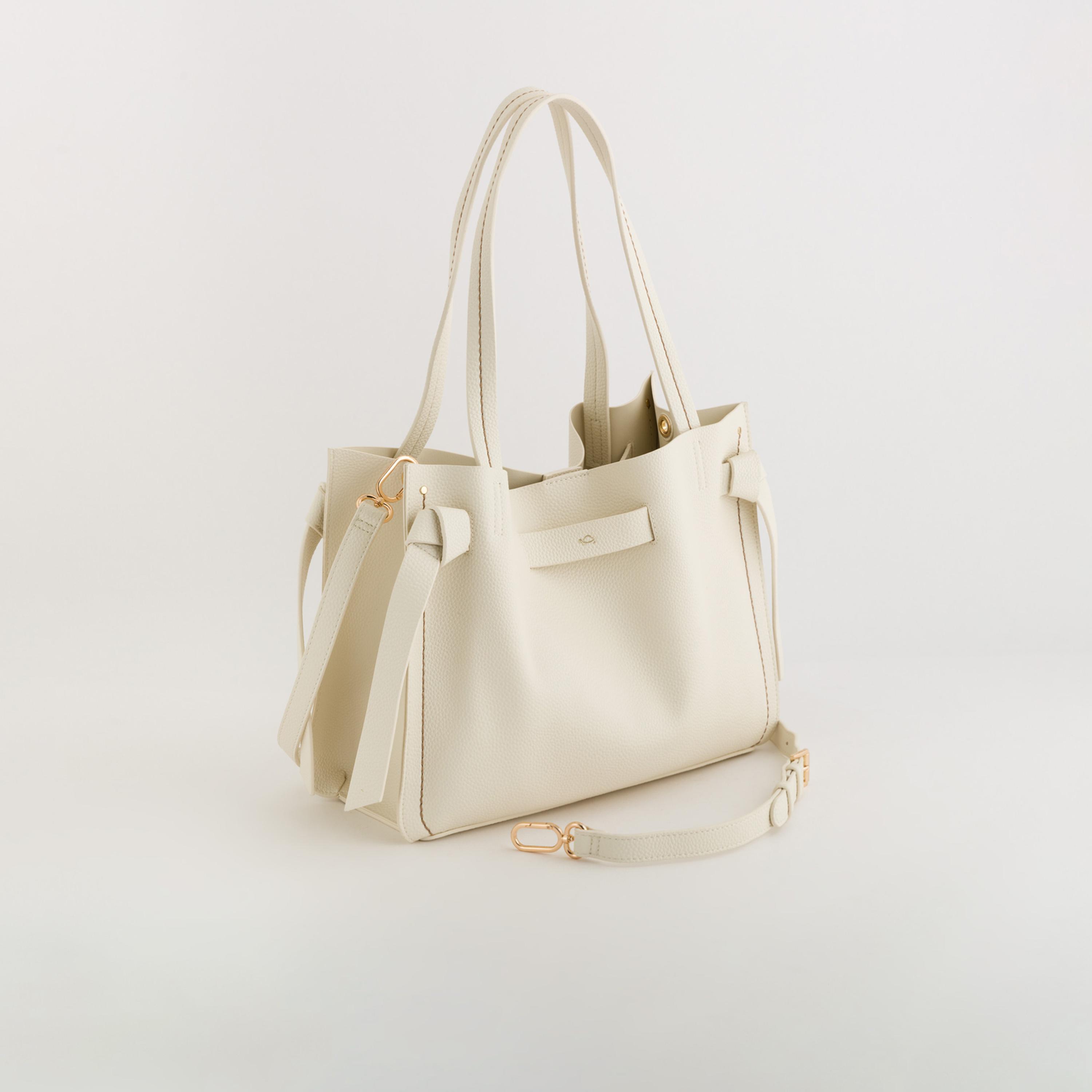 Carpisa Felce Textured Double Handle Tote Bag with Magnetic closure and Detachable Strap | 37 X 14 X 26 CM-women-bagsandwallets-handbags-image-1