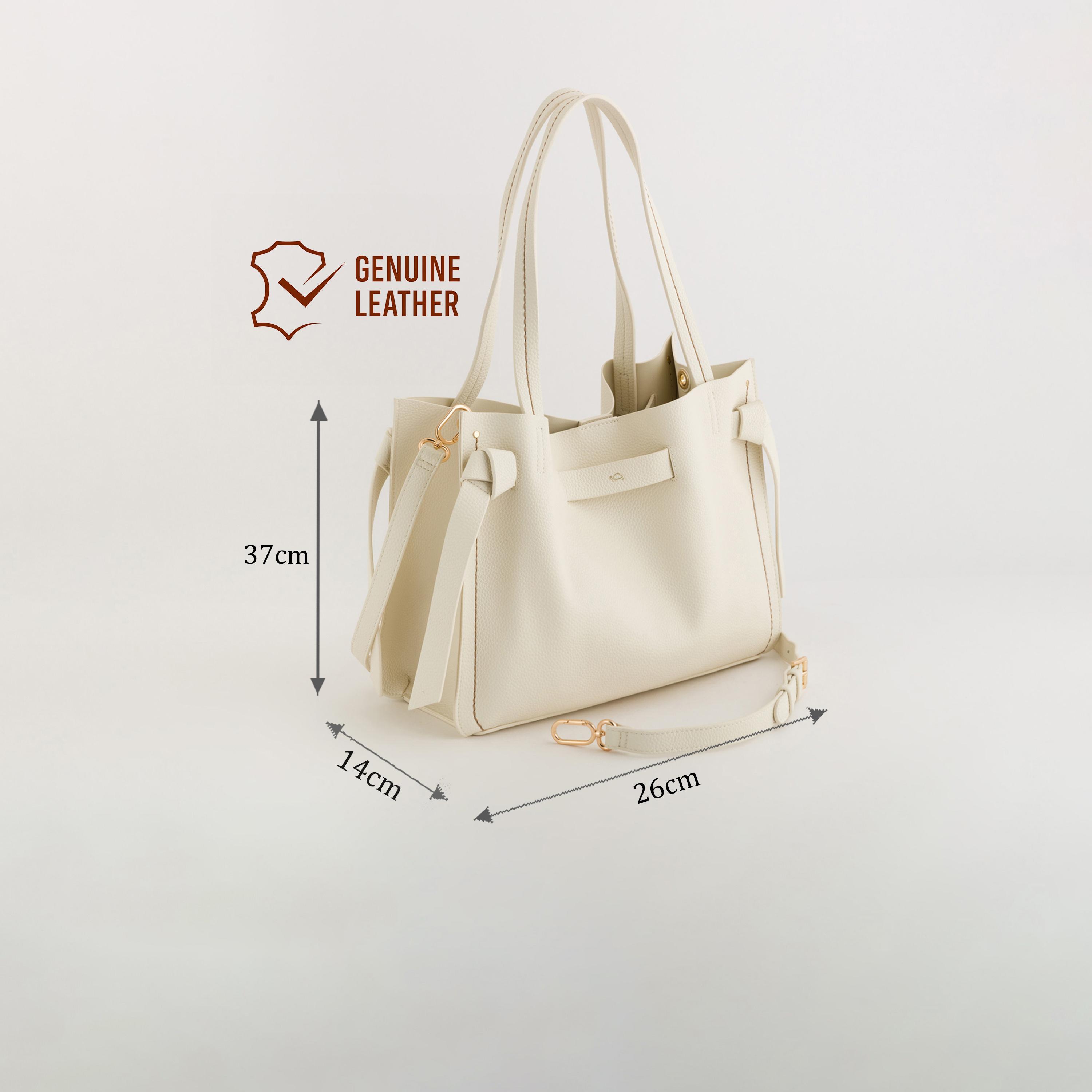 Carpisa Felce Textured Double Handle Tote Bag with Magnetic closure and Detachable Strap | 37 X 14 X 26 CM-women-bagsandwallets-handbags-image-2
