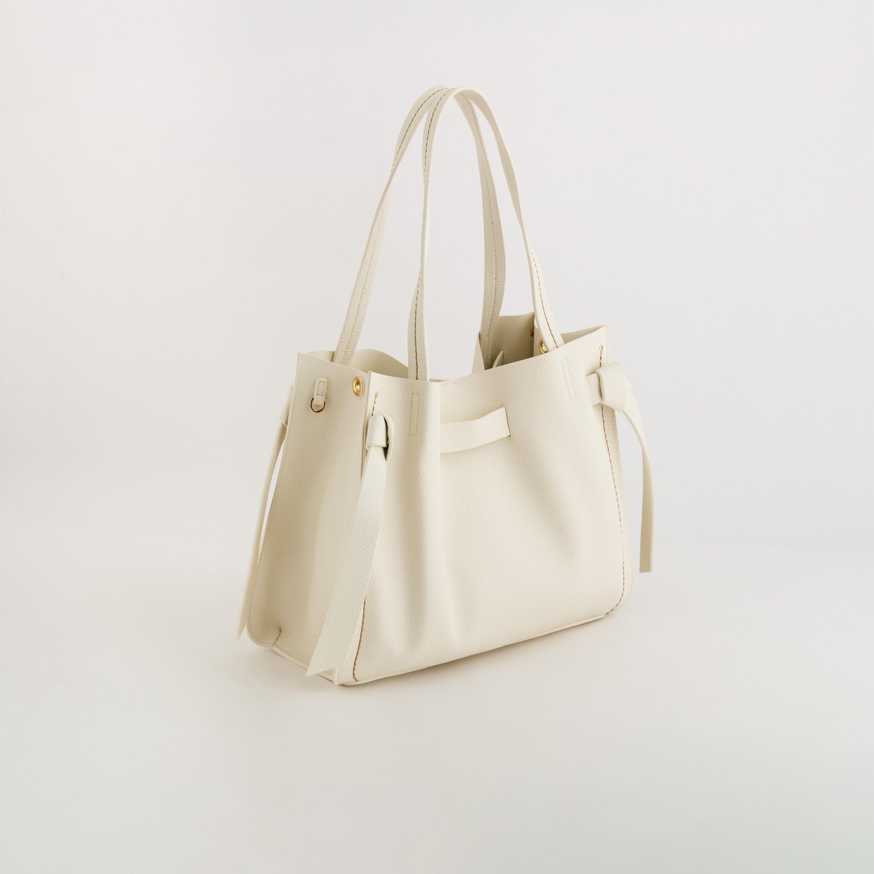 Carpisa Felce Textured Double Handle Tote Bag with Magnetic closure and Detachable Strap | 37 X 14 X 26 CM-women-bagsandwallets-handbags-image-3