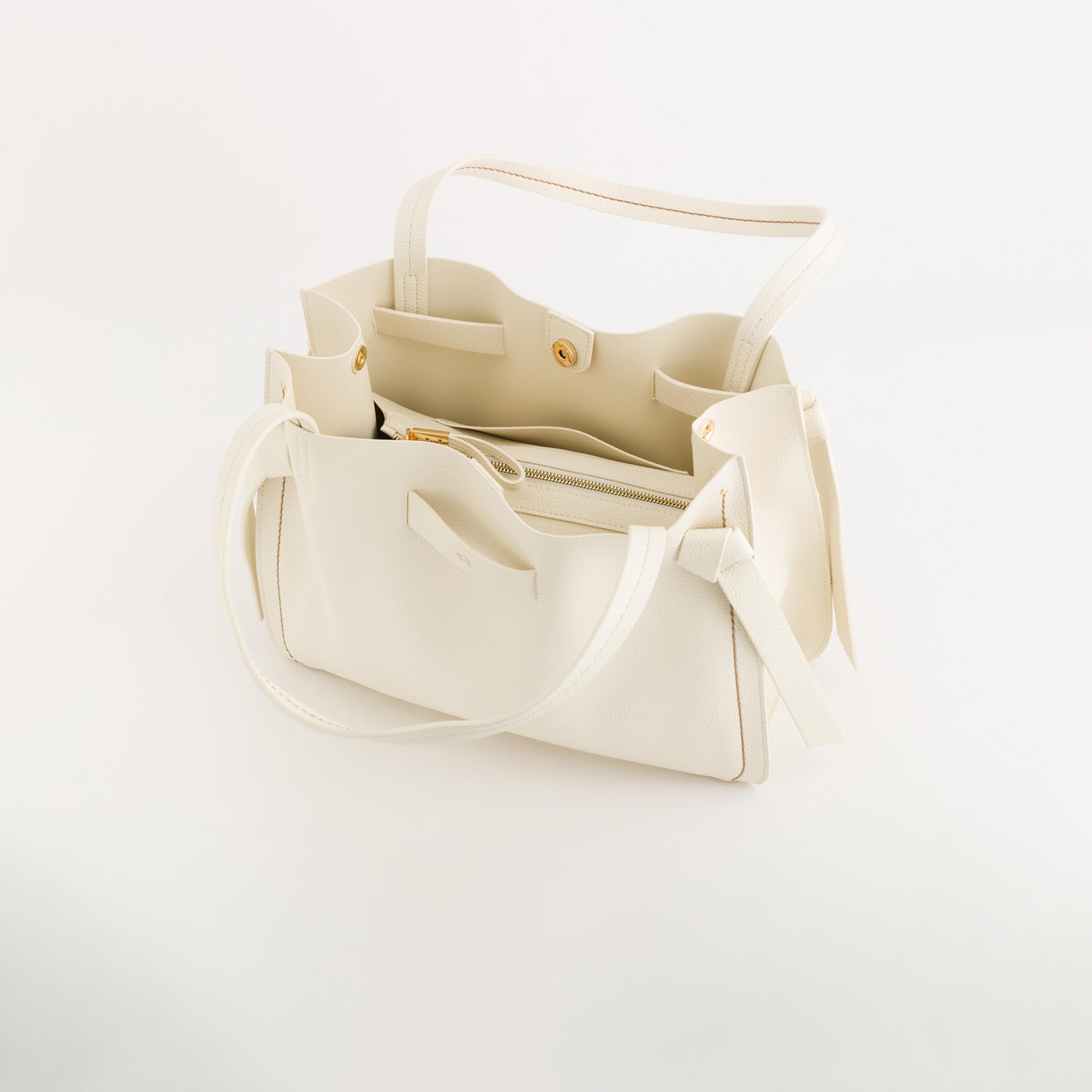 Carpisa Felce Textured Double Handle Tote Bag with Magnetic closure and Detachable Strap | 37 X 14 X 26 CM-women-bagsandwallets-handbags-image-4