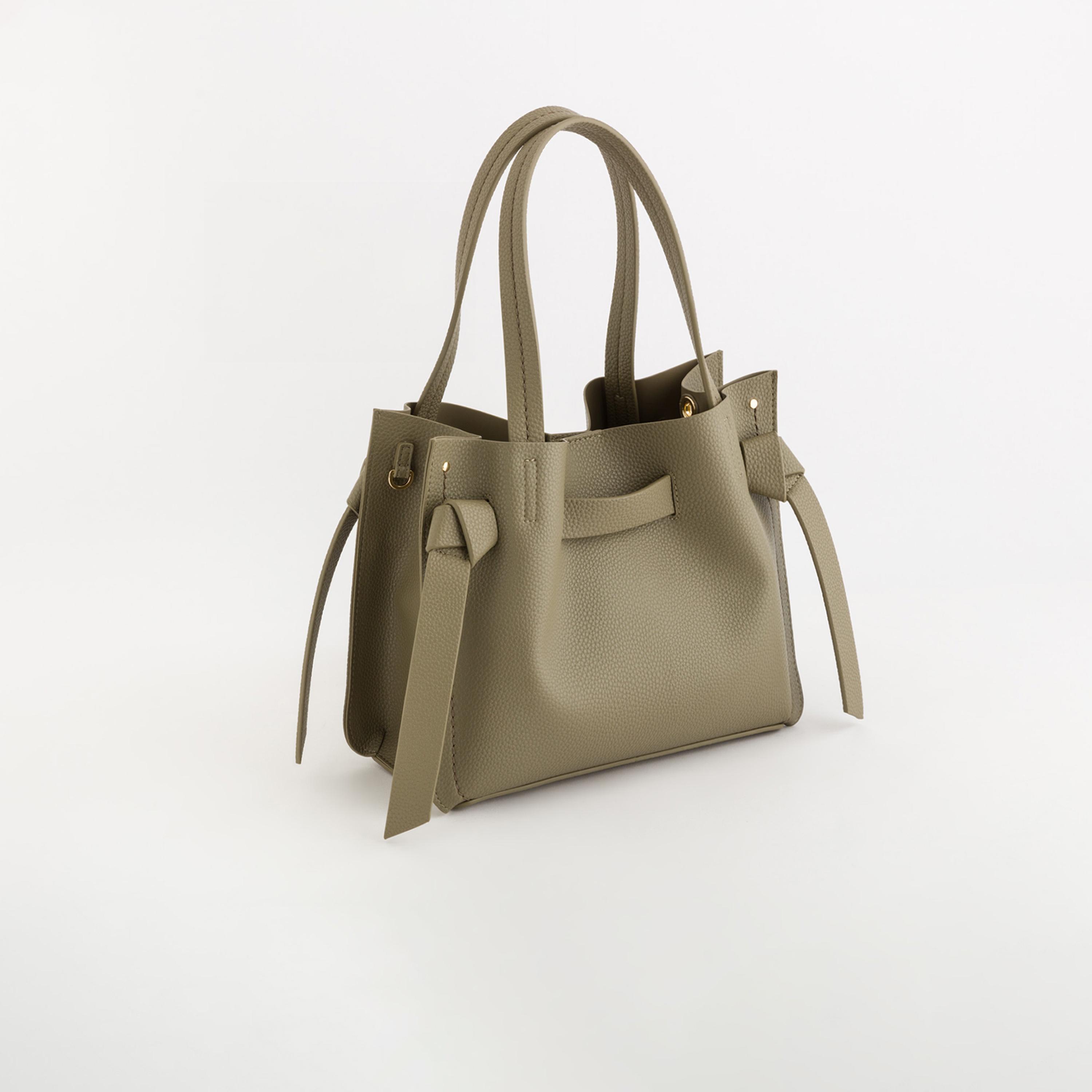 Carpisa Felce Textured Double Handle Tote Bag with Magnetic closure and Detachable Strap | 30 X 12 X 23 CM-women-bagsandwallets-handbags-image-3