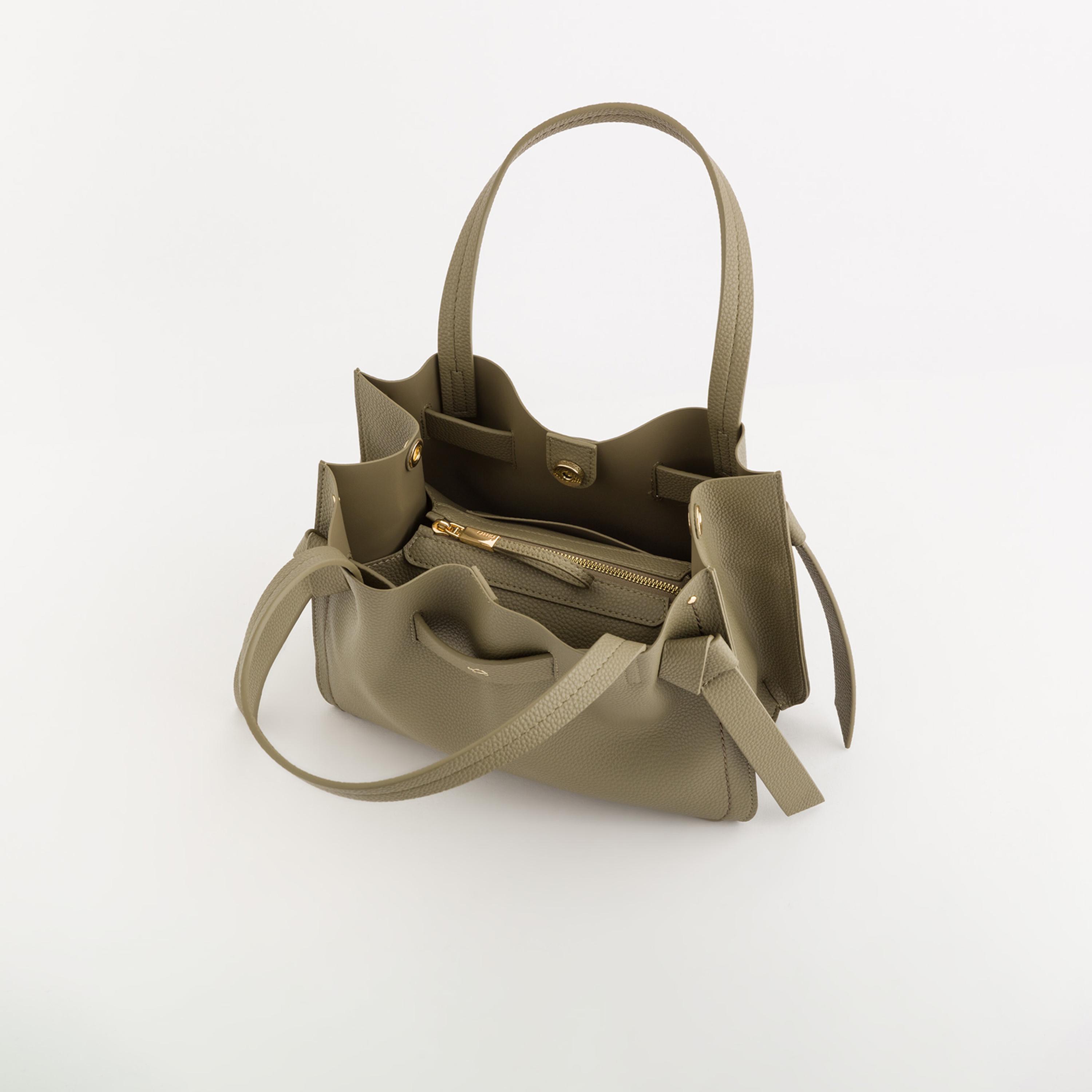 Carpisa Felce Textured Double Handle Tote Bag with Magnetic closure and Detachable Strap | 30 X 12 X 23 CM-women-bagsandwallets-handbags-image-4