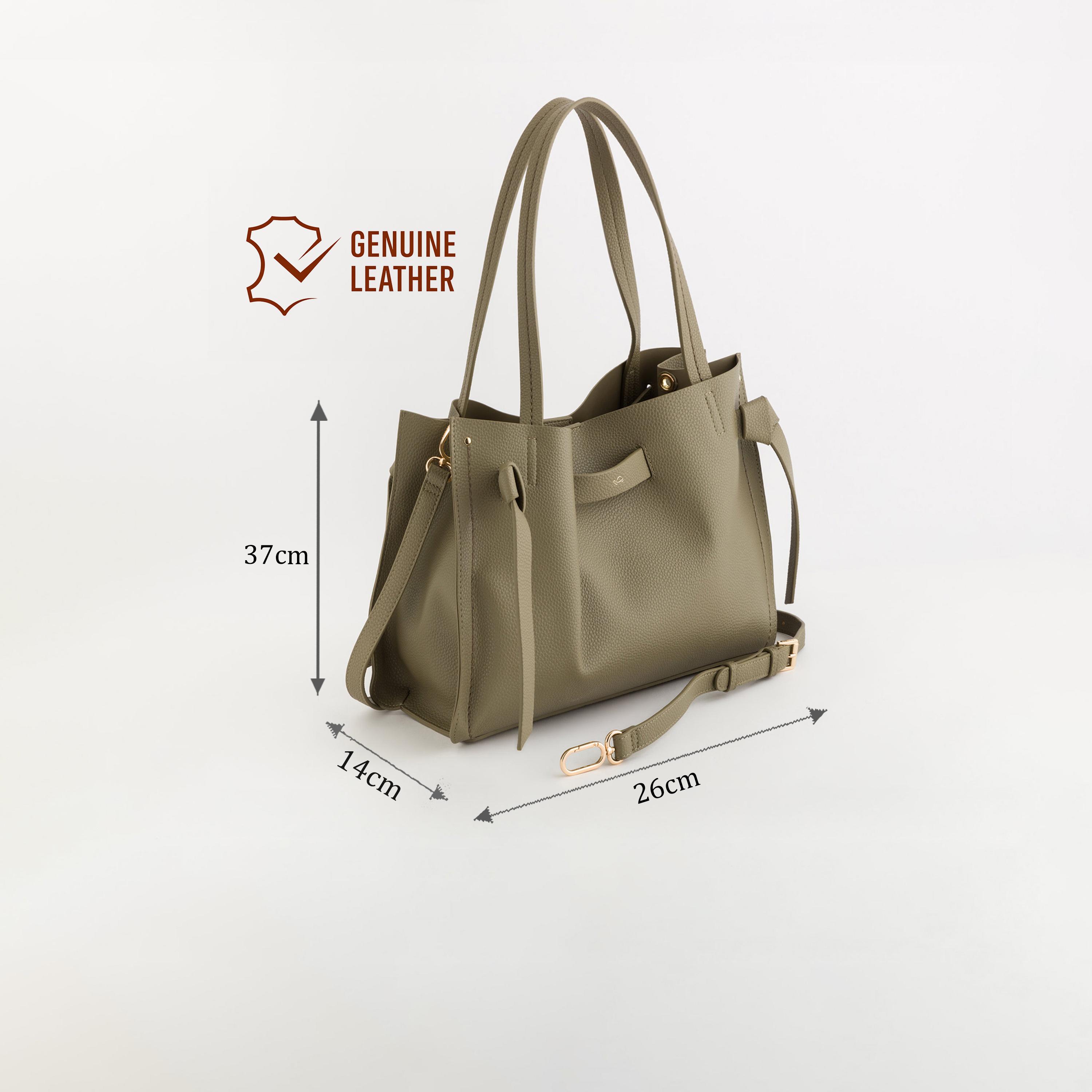 Carpisa Felce Textured Double Handle Tote Bag with Magnetic closure and Detachable Strap | 37 X 14 X 26 CM-women-bagsandwallets-handbags-image-2