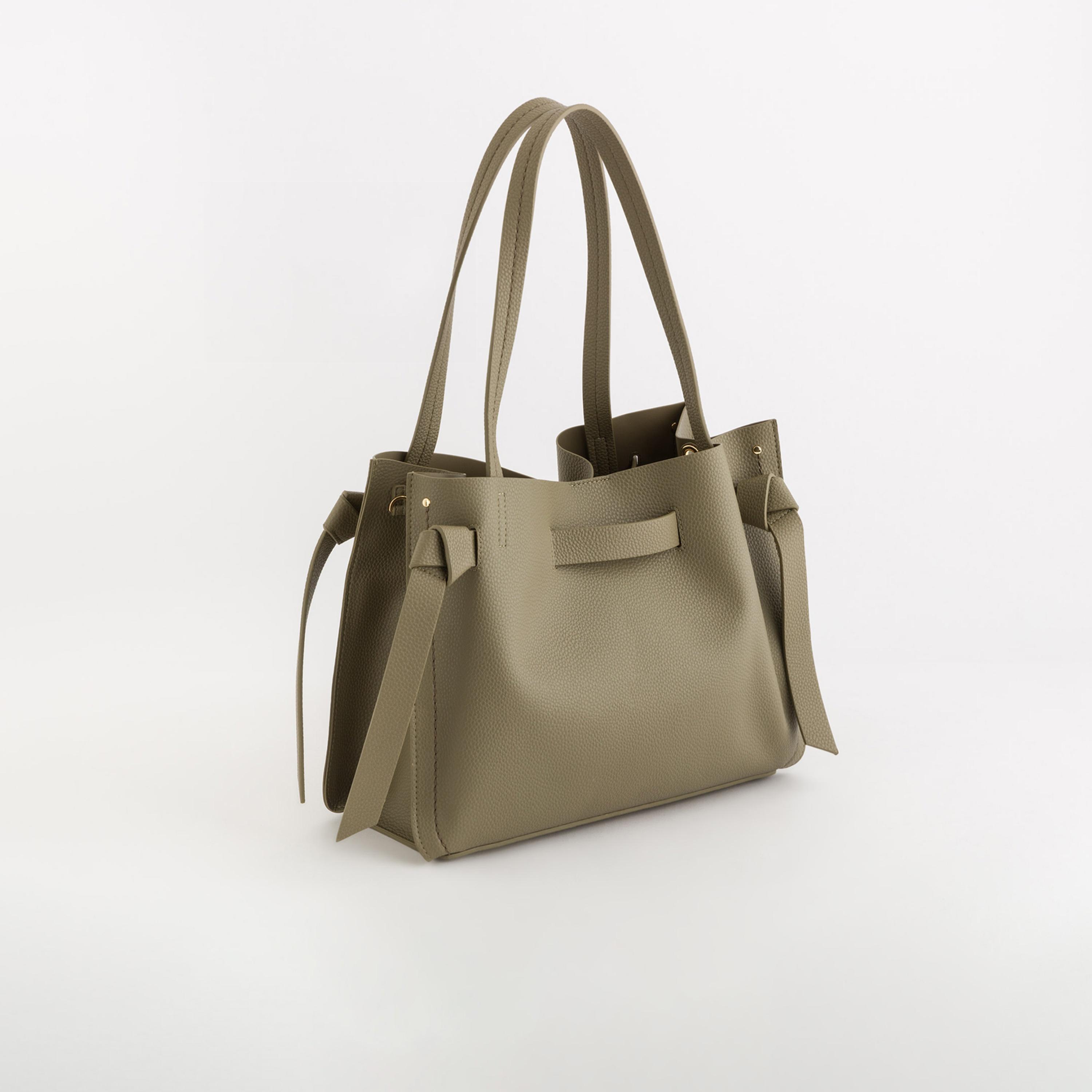 Carpisa Felce Textured Double Handle Tote Bag with Magnetic closure and Detachable Strap | 37 X 14 X 26 CM-women-bagsandwallets-handbags-image-3