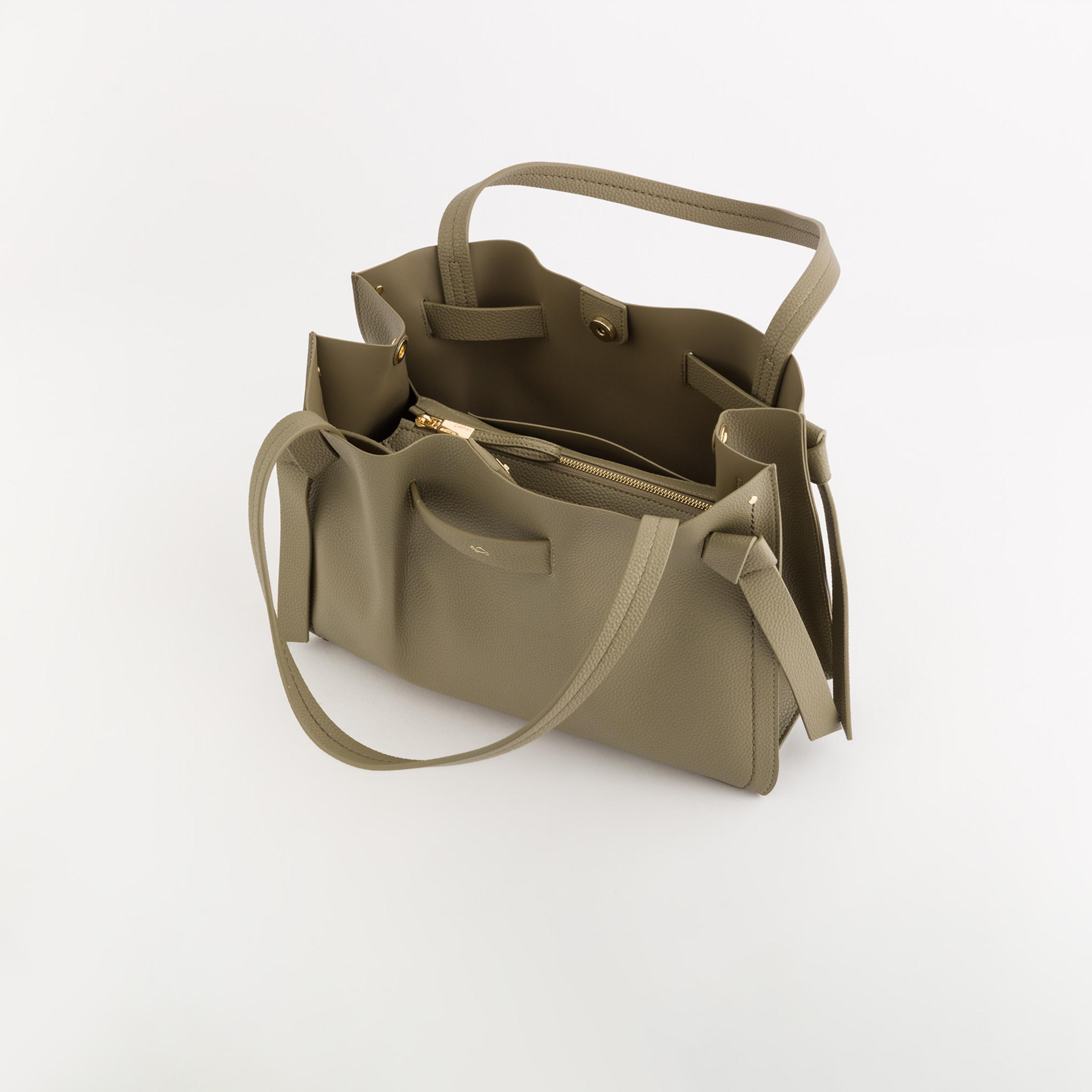 Carpisa Felce Textured Double Handle Tote Bag with Magnetic closure and Detachable Strap | 37 X 14 X 26 CM-women-bagsandwallets-handbags-image-4