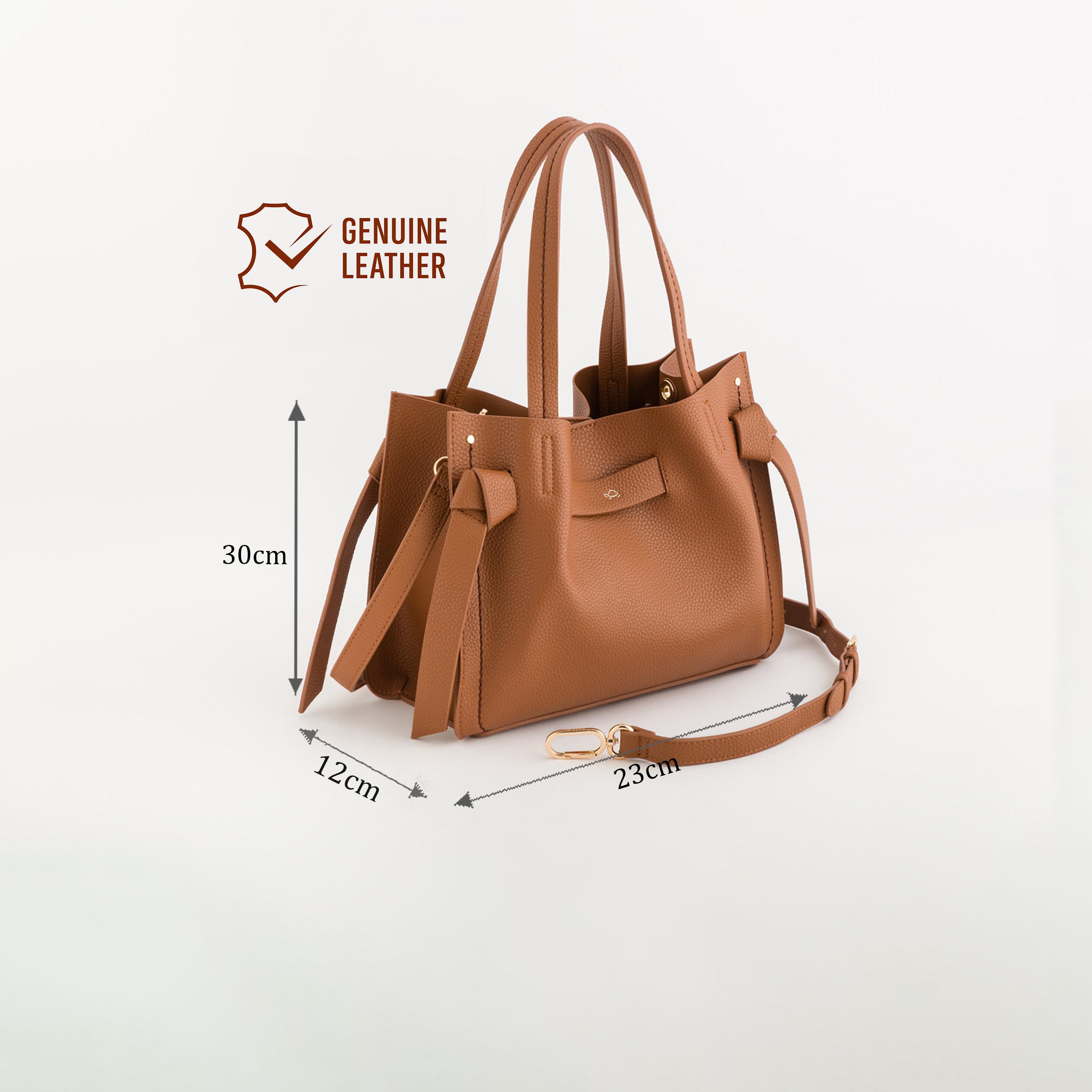 Carpisa Felce Textured Double Handle Tote Bag with Magnetic closure and Detachable Strap | 30 X 12 X 23 CM-women-bagsandwallets-handbags-image-2