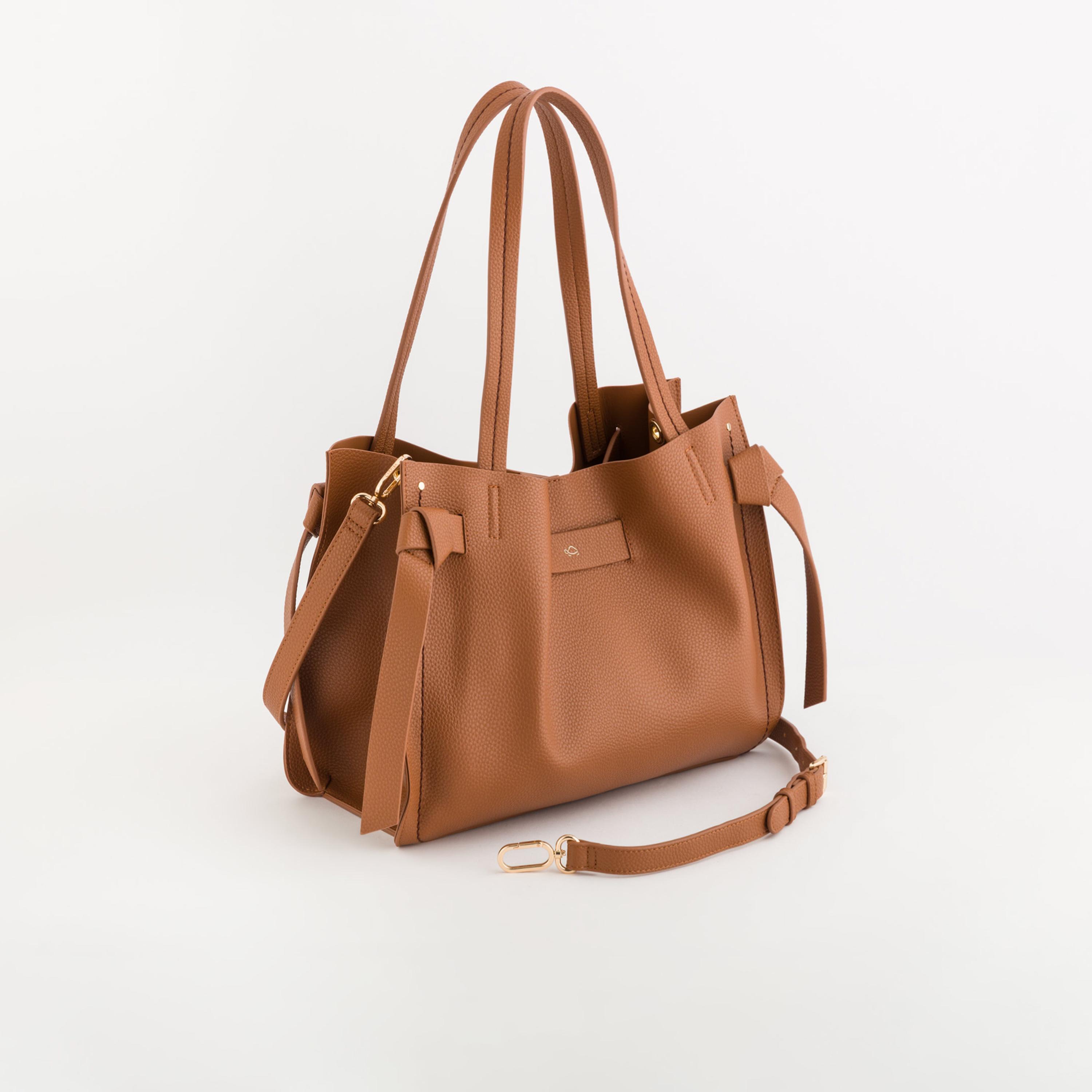Carpisa Felce Textured Double Handle Tote Bag with Magnetic closure and Detachable Strap | 37 X 14 X 26 CM-women-bagsandwallets-handbags-image-1