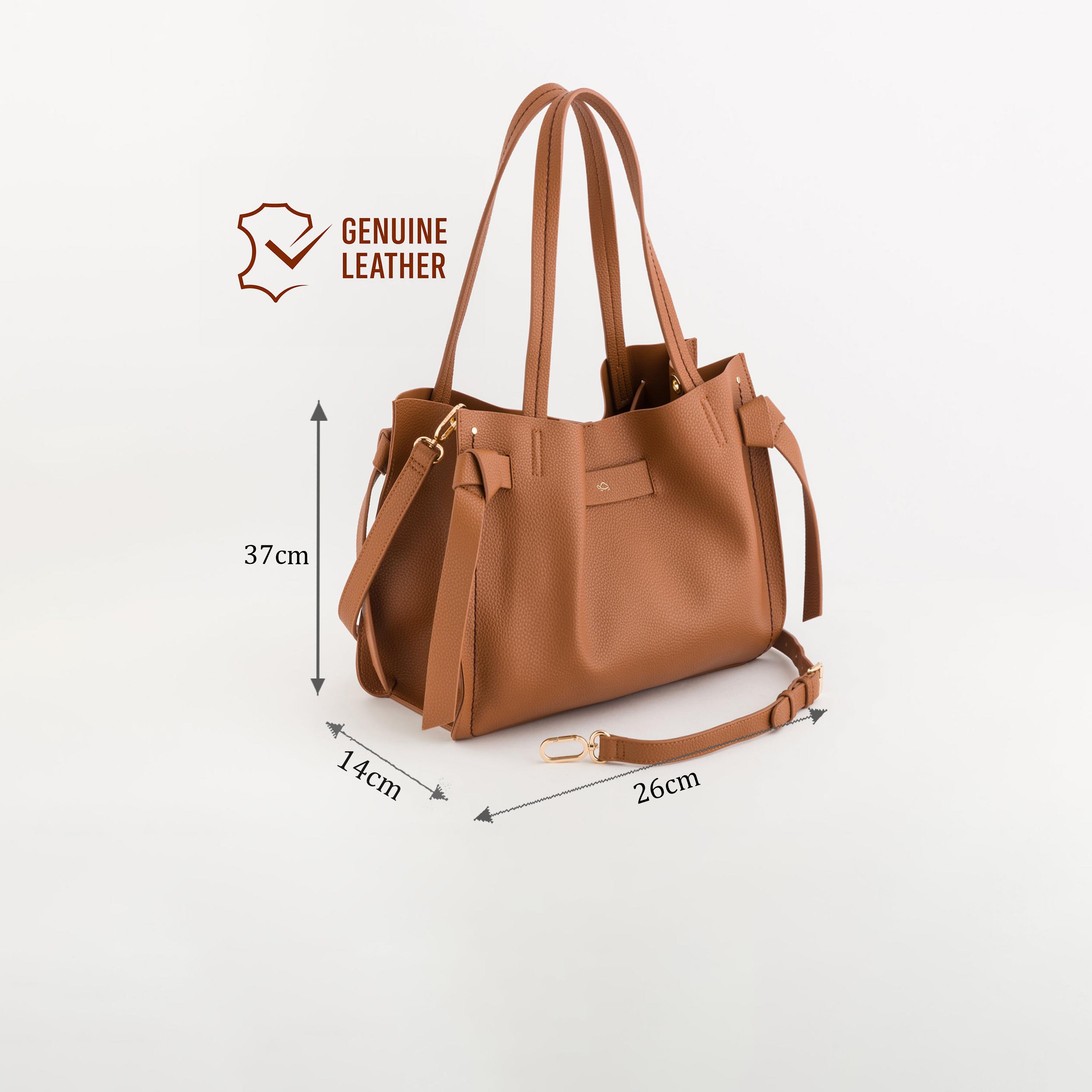 Carpisa Felce Textured Double Handle Tote Bag with Magnetic closure and Detachable Strap | 37 X 14 X 26 CM-women-bagsandwallets-handbags-image-2